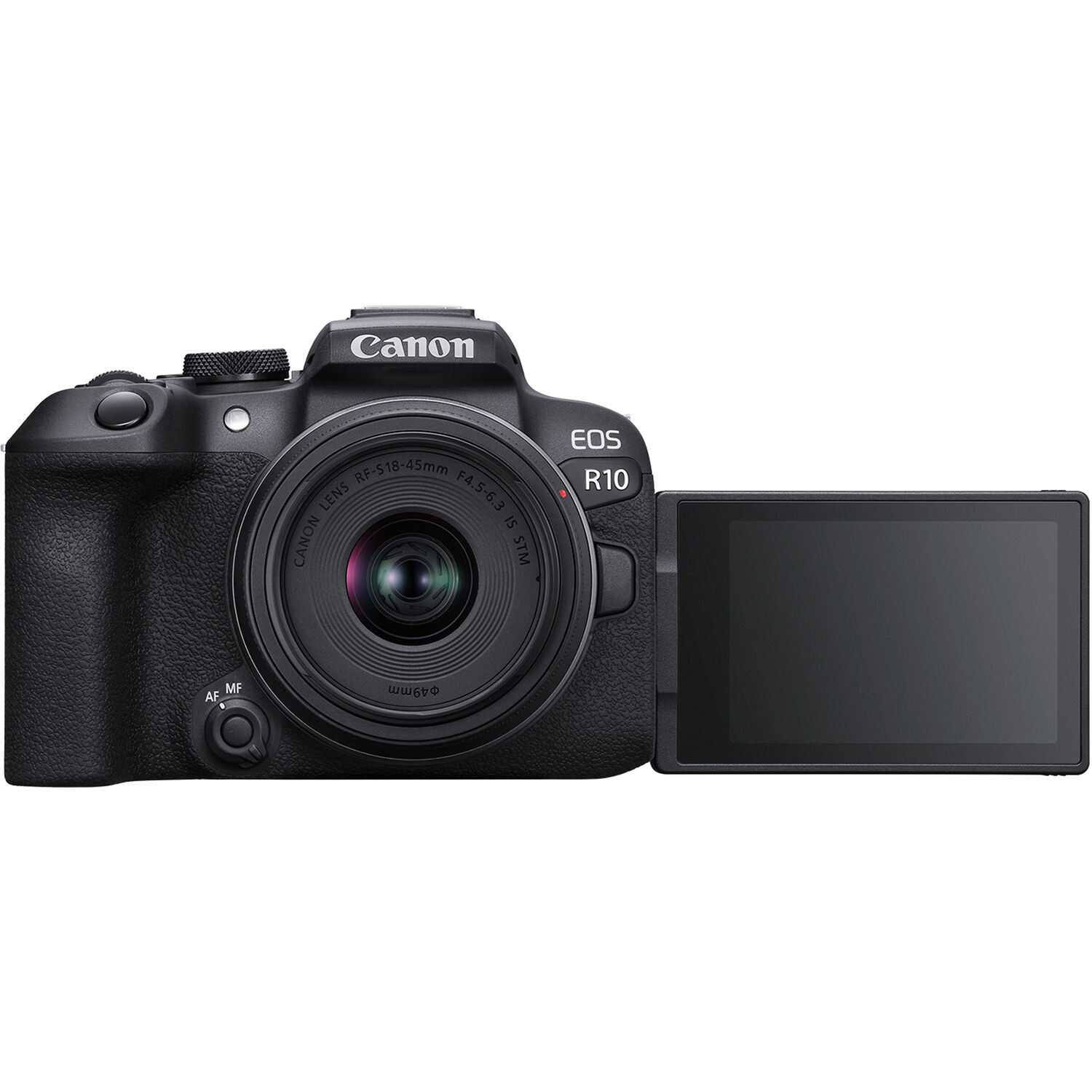 Canon EOS R10 mirrorless camera kit with 18-45mm IS STM lens, black body — view 8