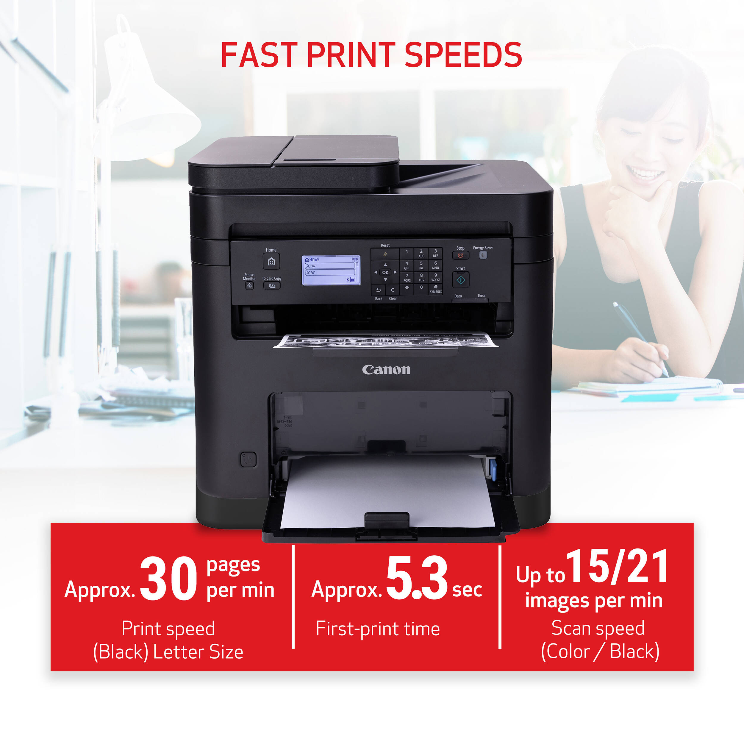 Canon imageCLASS MF273dw monochrome laser all-in-one printer with wireless and duplex printing — view 21