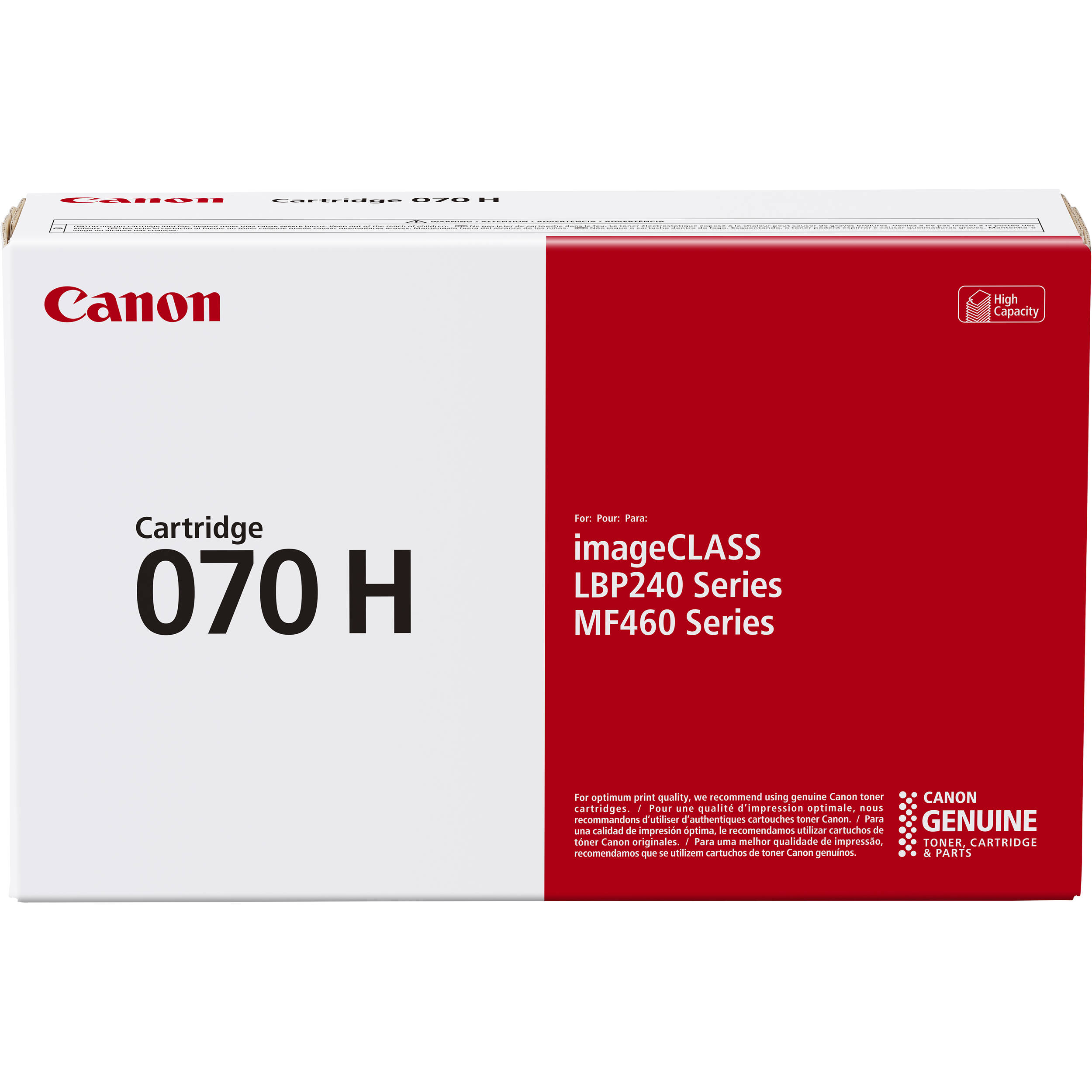 Canon Cartridge 070 H black toner cartridge, OEM part 5640C001, for Canon imageCLASS printers — view 4