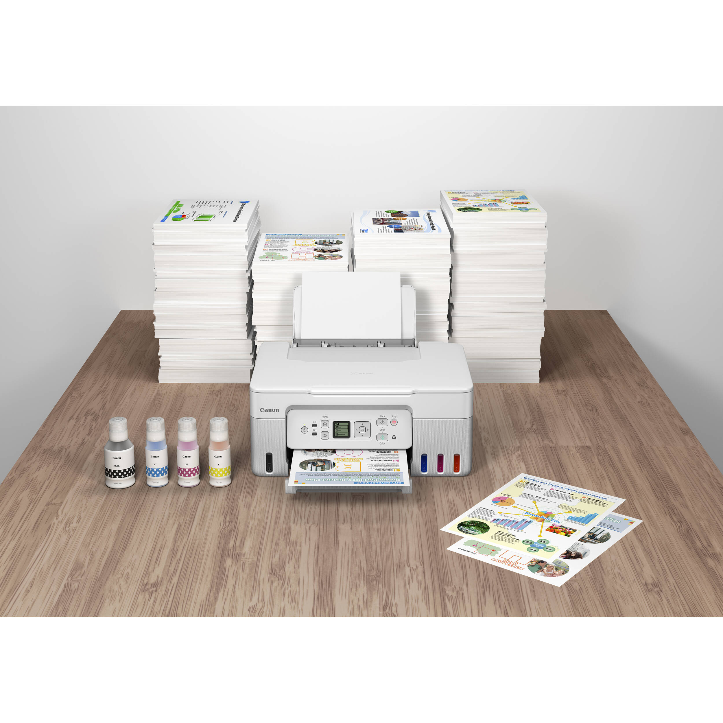 Canon PIXMA G3270 White wireless MegaTank all-in-one printer for print scan and copy — view 10