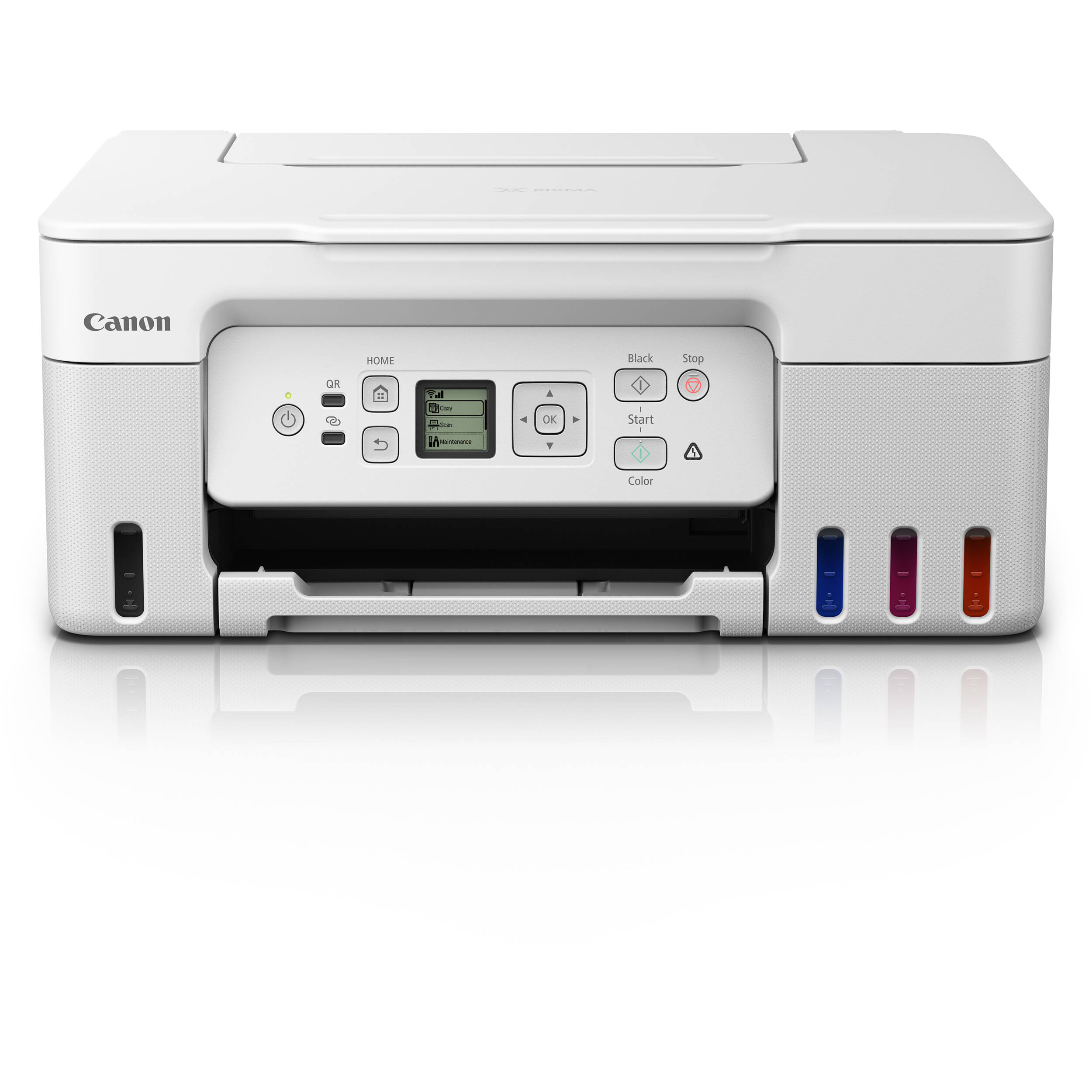 Canon PIXMA G3270 White wireless MegaTank all-in-one printer for print scan and copy — view 3