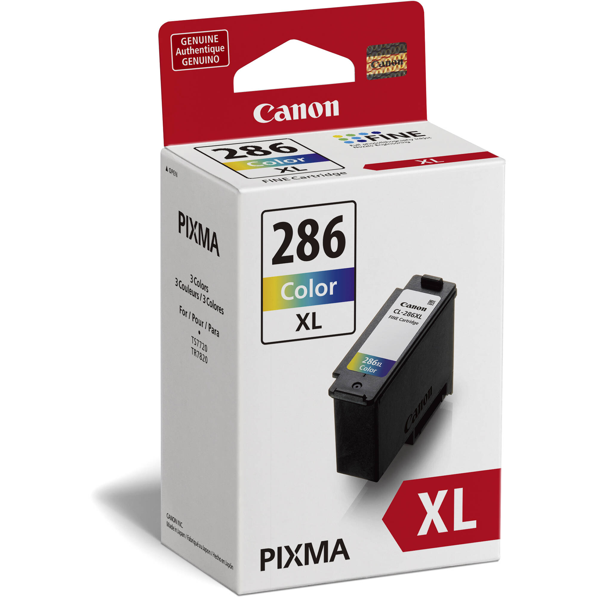 Canon CL-286 XL genuine color ink cartridge for TR7820 and TS7720/7722 printers — view 2