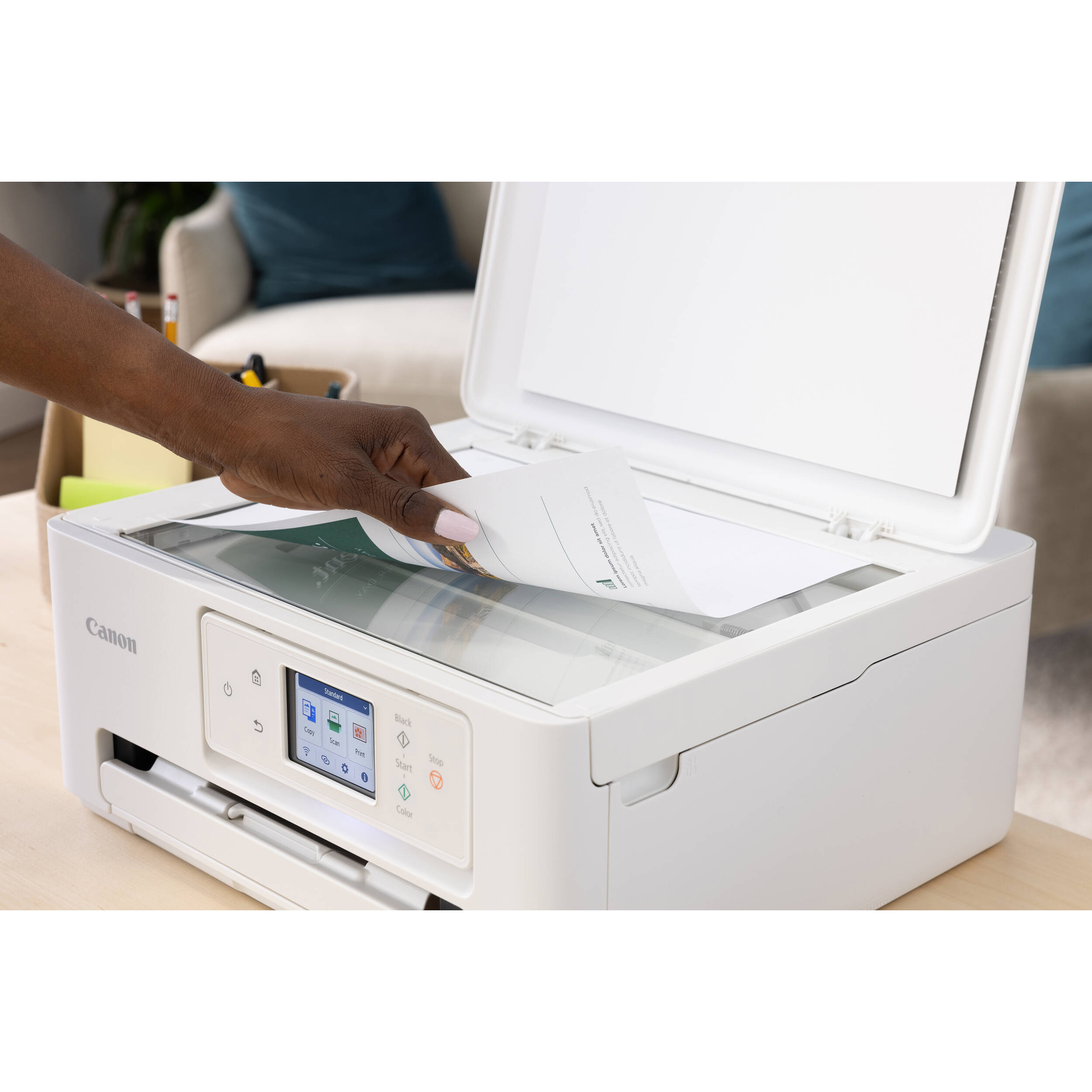 Canon PIXMA TS7720 wireless all-in-one inkjet printer with touchscreen for home office printing — view 10