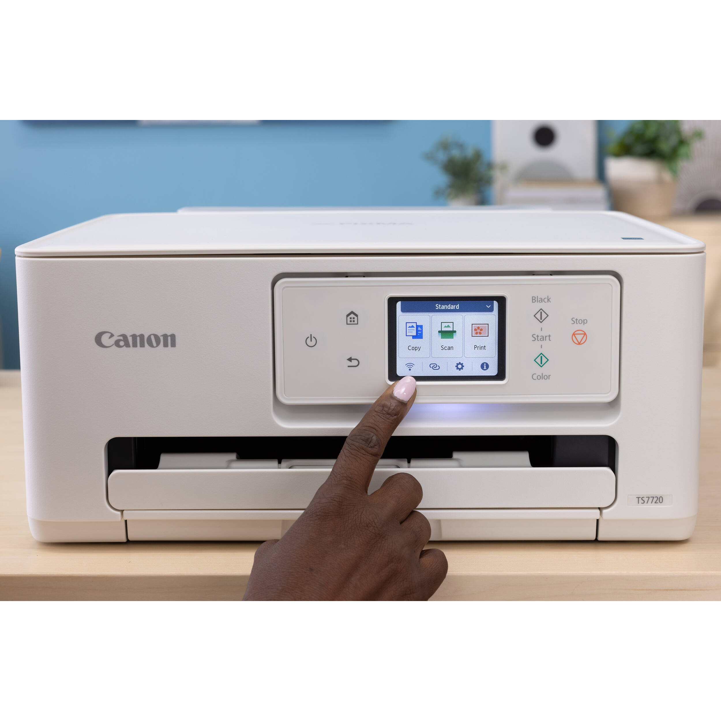 Canon PIXMA TS7720 wireless all-in-one inkjet printer with touchscreen for home office printing — view 11