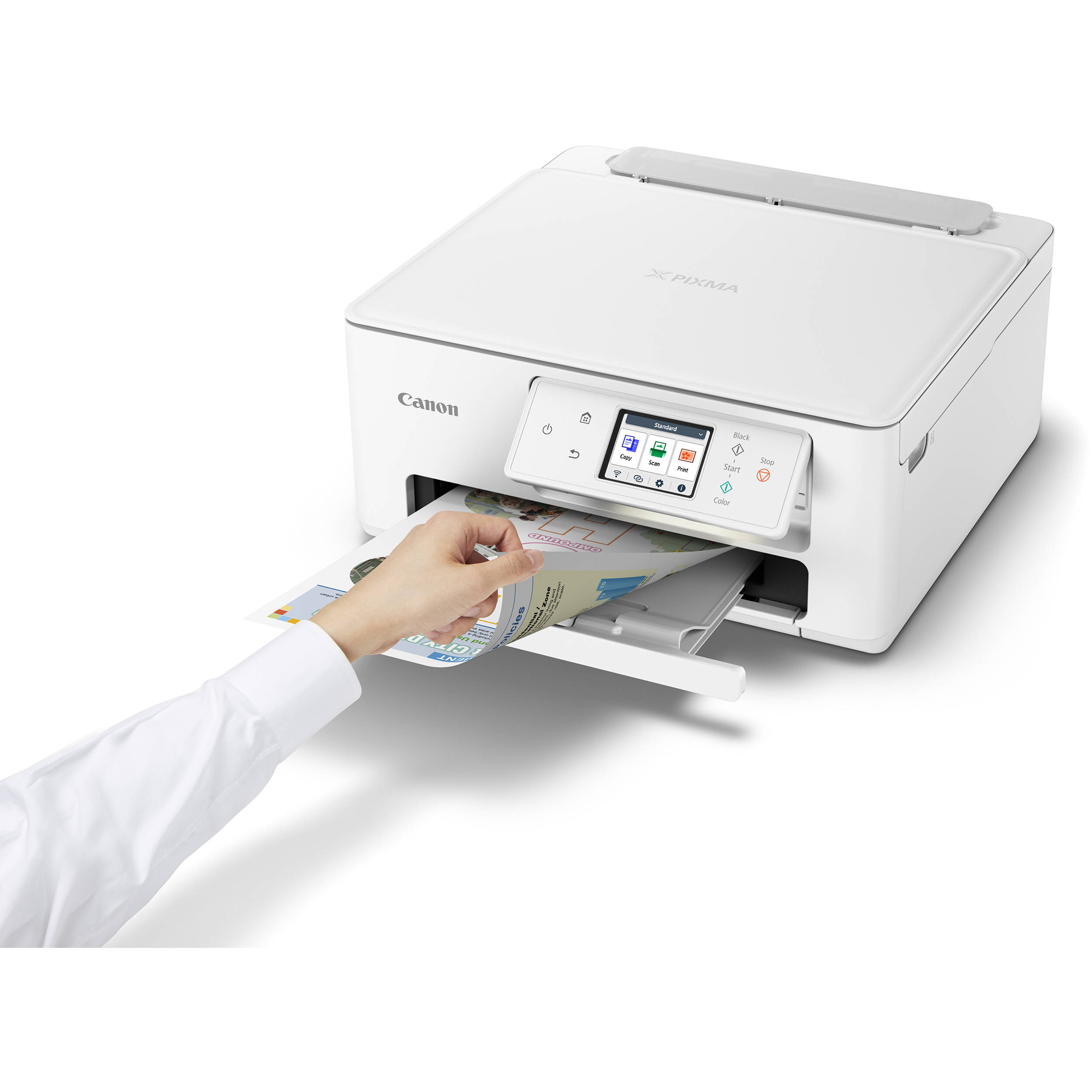 Canon PIXMA TS7720 wireless all-in-one inkjet printer with touchscreen for home office printing — view 4