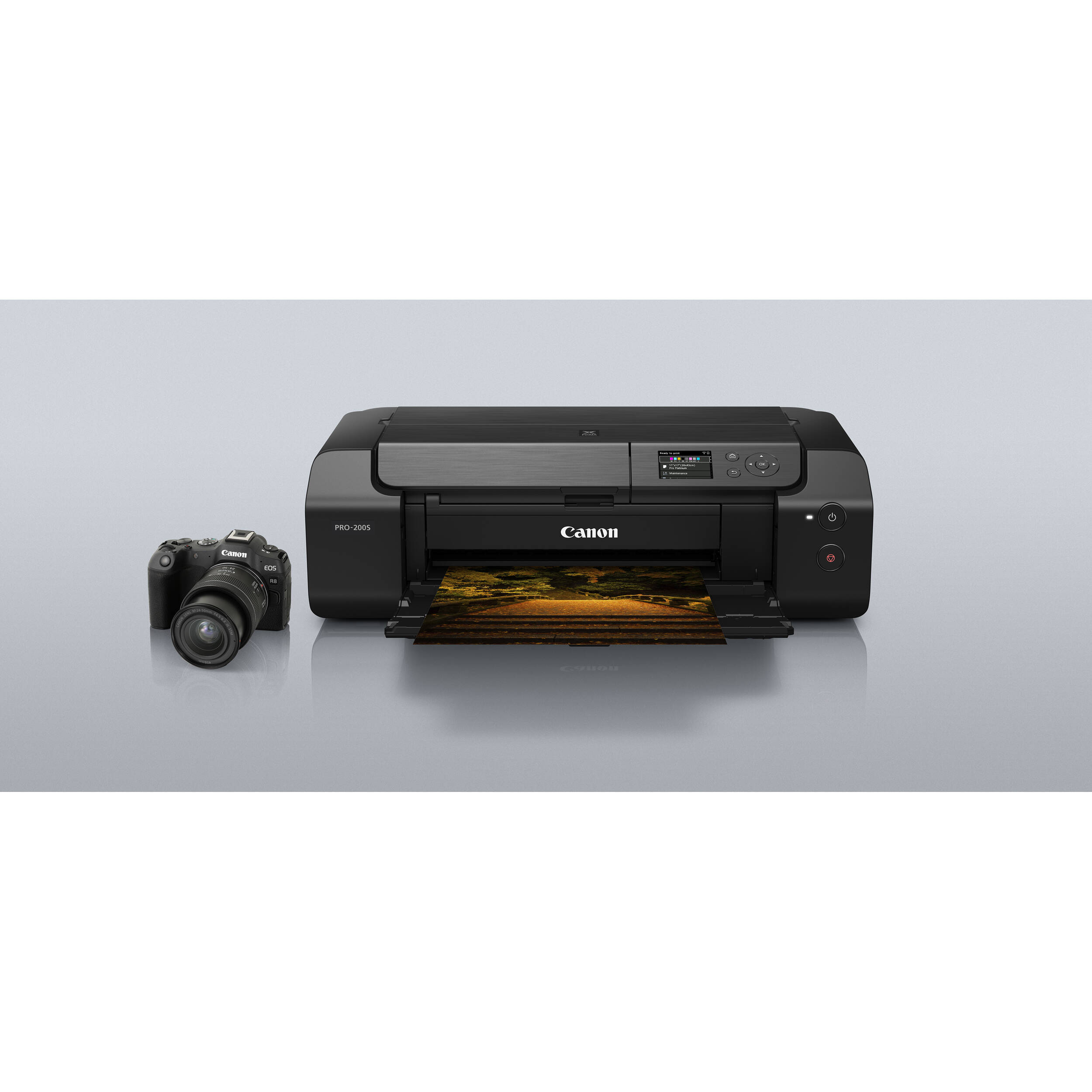 CANON - SOHO AND INK PIXMA PRO-200S WIRELESS INKJET PHOTO PRINTER — view 12