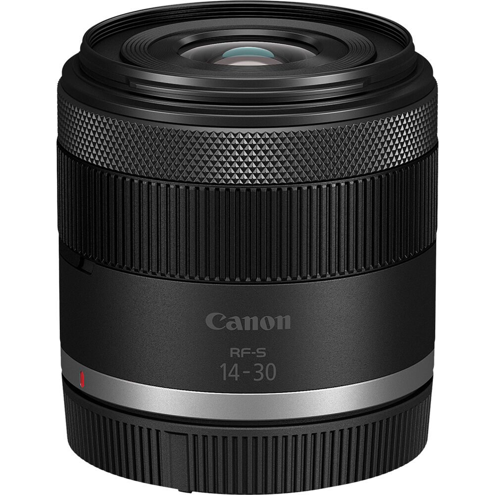 Canon EOS R50 V mirrorless camera with 14-30mm lens, front view — view 17