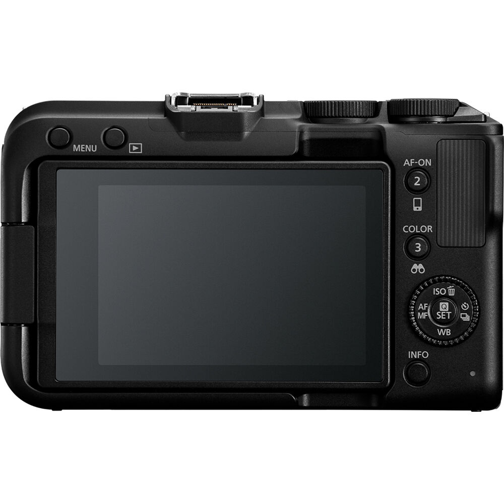 Canon EOS R50 V mirrorless camera with 14-30mm lens, front view — view 2