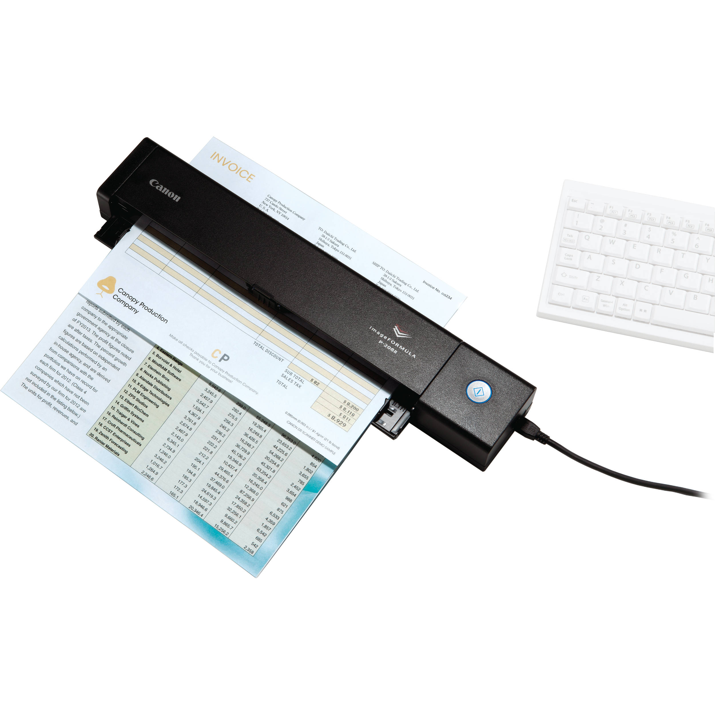Canon imageFORMULA P-208II portable document scanner with 10-sheet ADF and duplex scanning — view 7