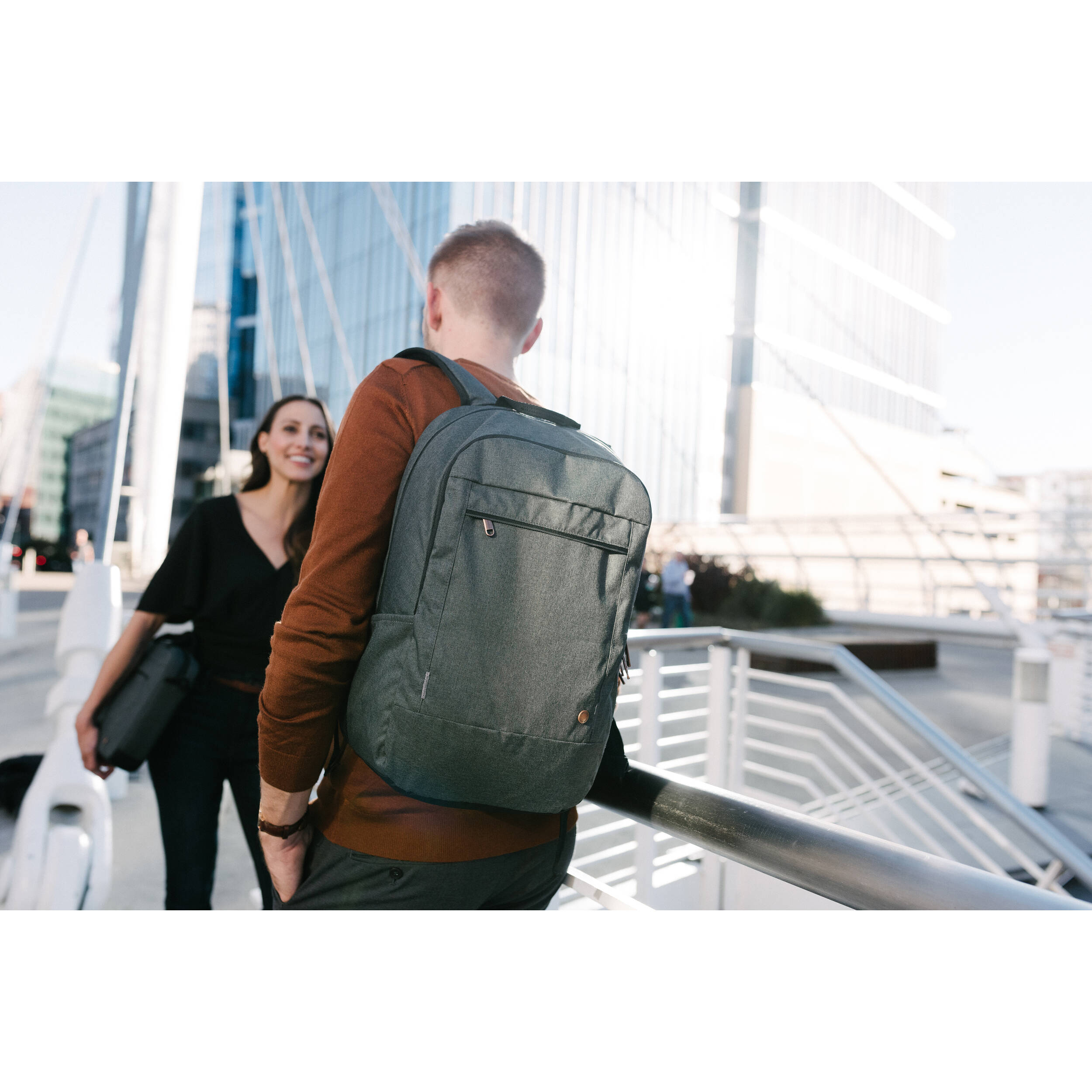 CASE LOGIC Era 14-inch attache laptop bag in black with slim professional design — view 9
