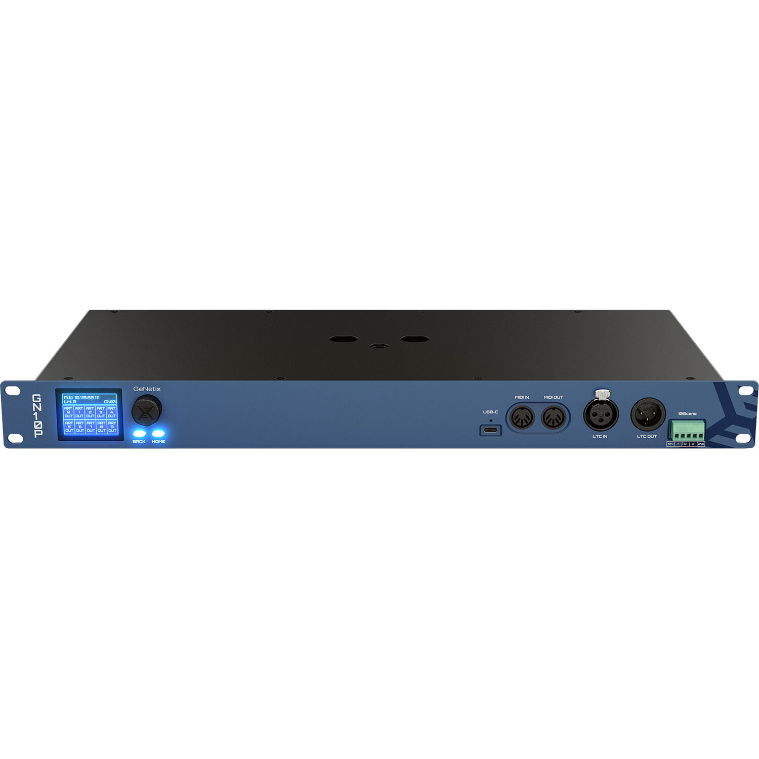 CHAUVET & SONS GeNetix GN10P 10-port install node with Phoenix connectors for AV control wiring — view 2