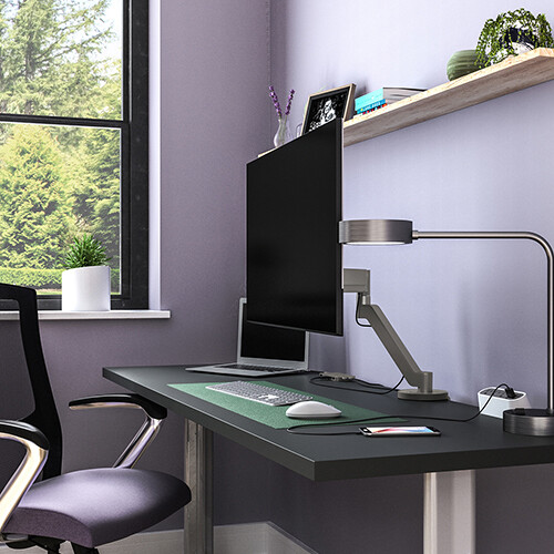 Chief DMA1S single silver monitor arm with gas spring height adjustment and VESA mount — view 12