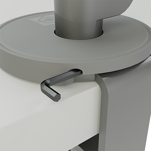 Chief DMA2S silver dual monitor arm mount with gas spring adjustment — view 11