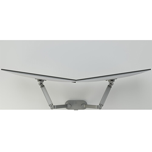 Chief DMA2S silver dual monitor arm mount with gas spring adjustment — view 3