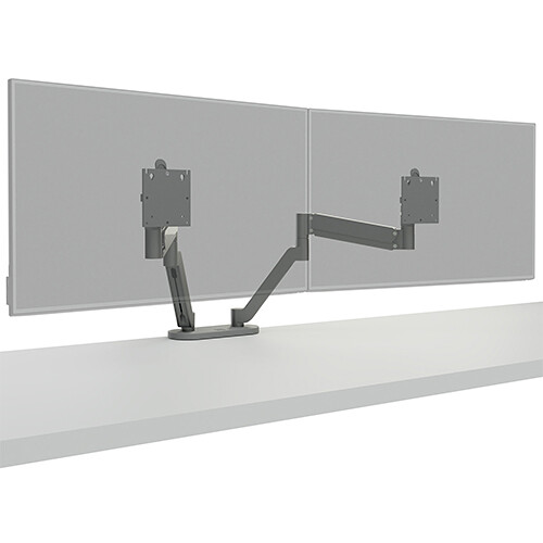 Chief DMA2S silver dual monitor arm mount with gas spring adjustment — view 4