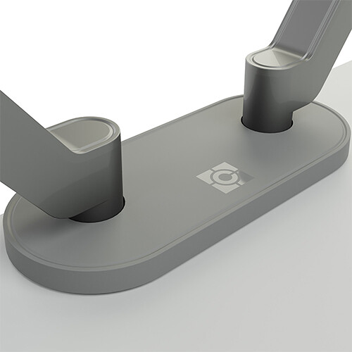 Chief DMA2S silver dual monitor arm mount with gas spring adjustment — view 5