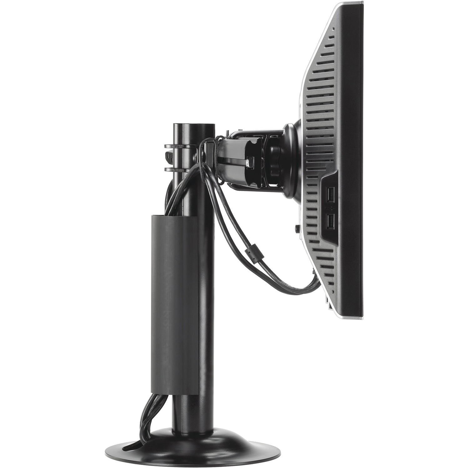 Chief KTG220B black flat panel dual mount with cable management for two small displays — view 3