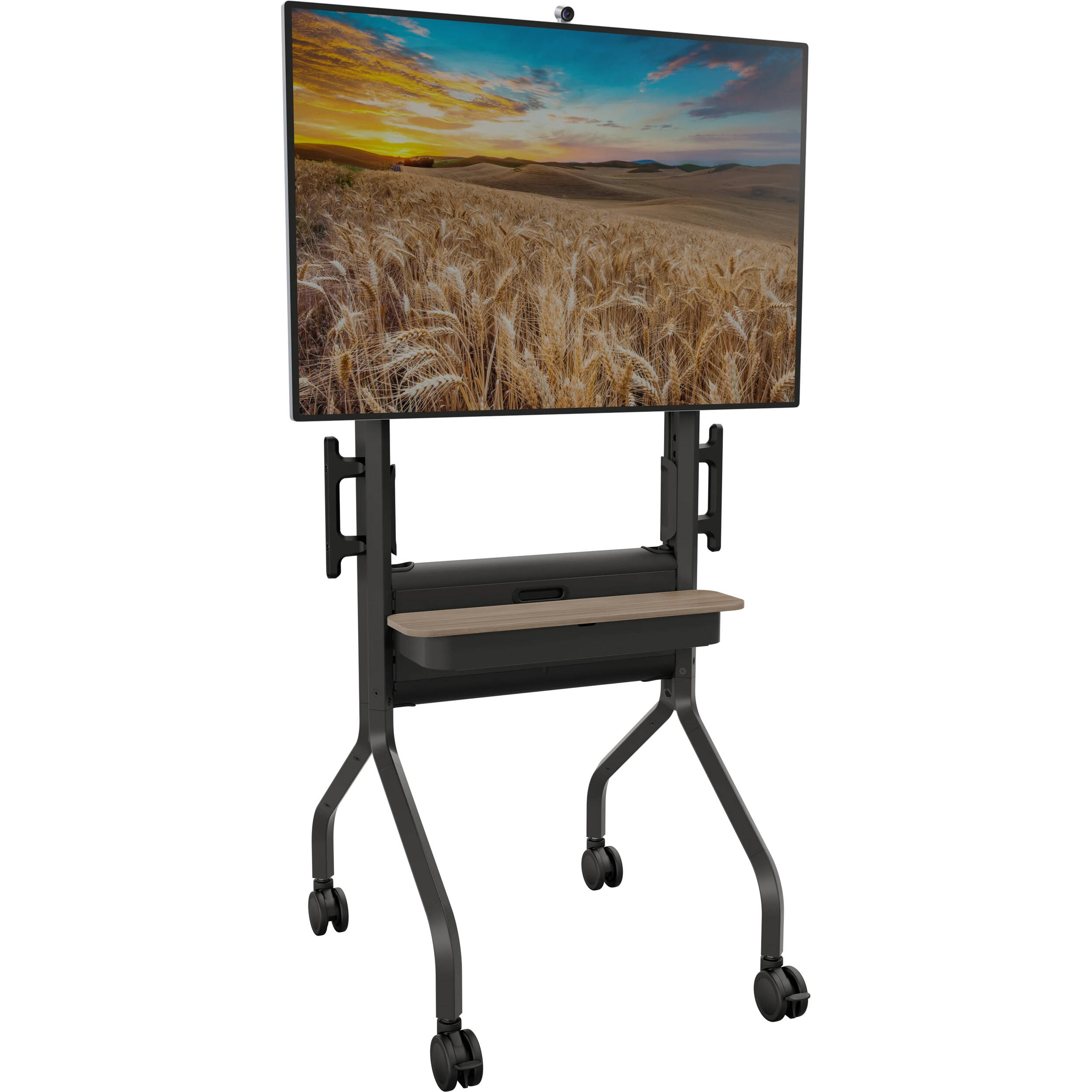 Chief LSCUB large universal modal cart in black for mobile AV display deployments — view 3