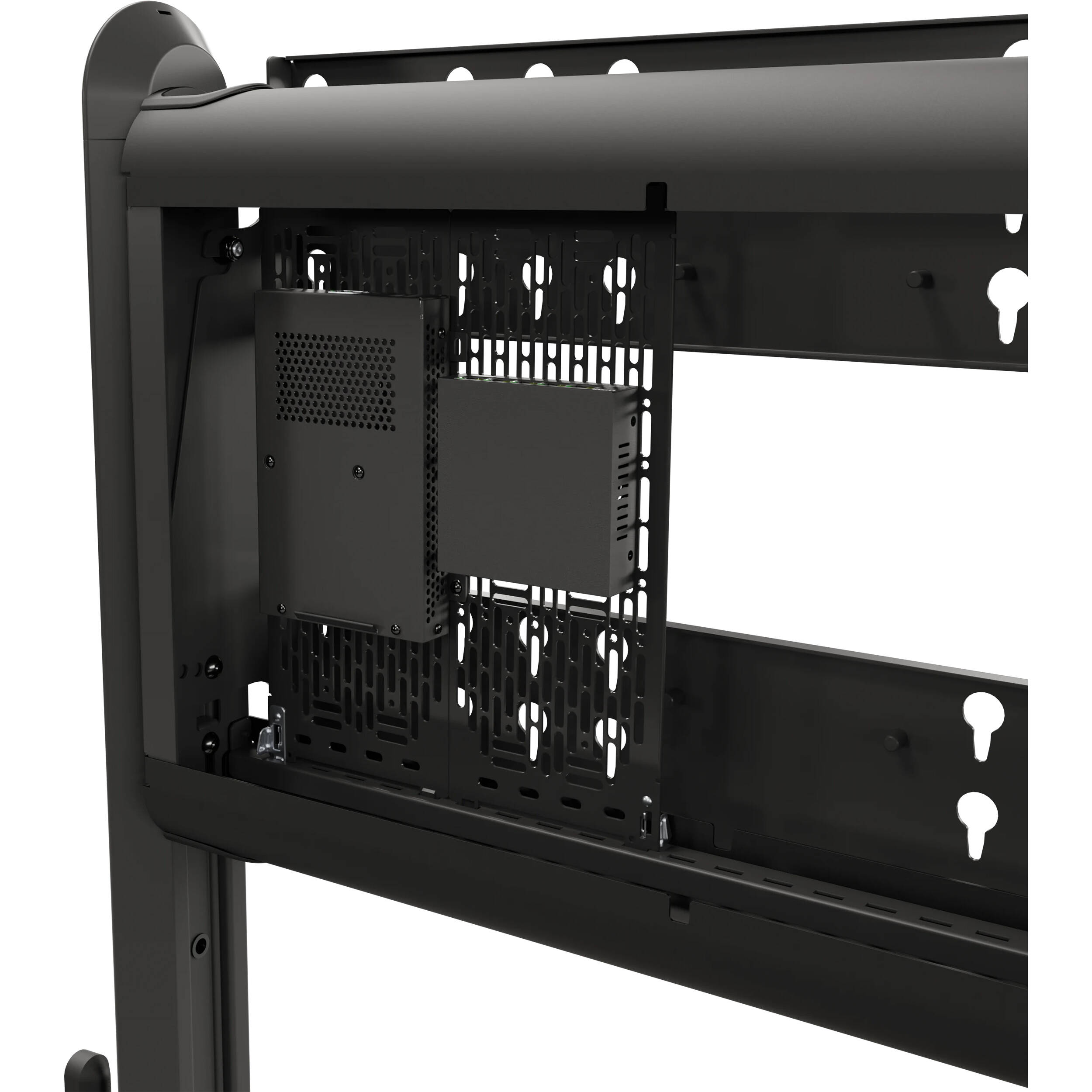 Chief LSCUB large universal modal cart in black for mobile AV display deployments — view 7