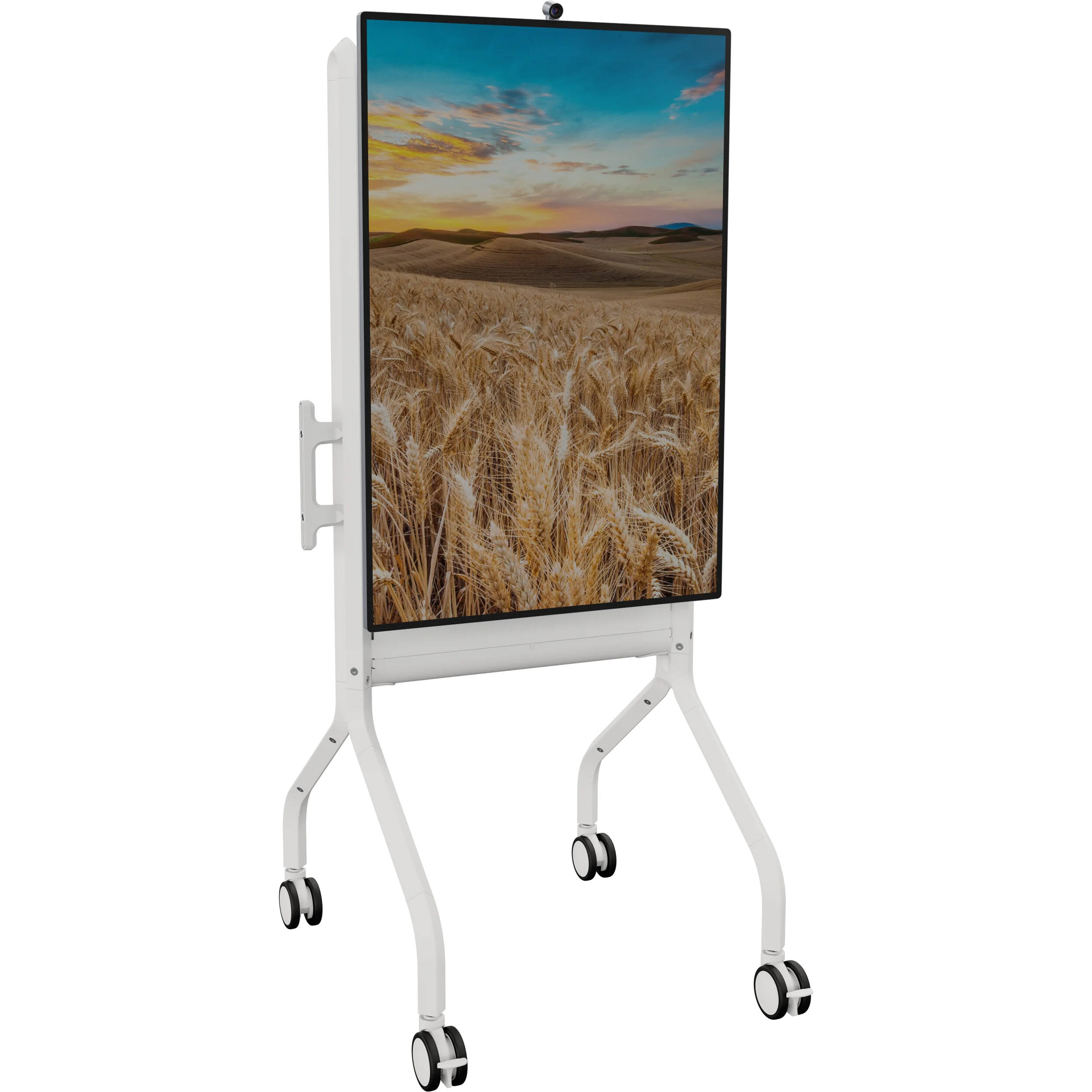 Chief LSCUW large universal modal cart in white for mobile AV display deployments — view 2