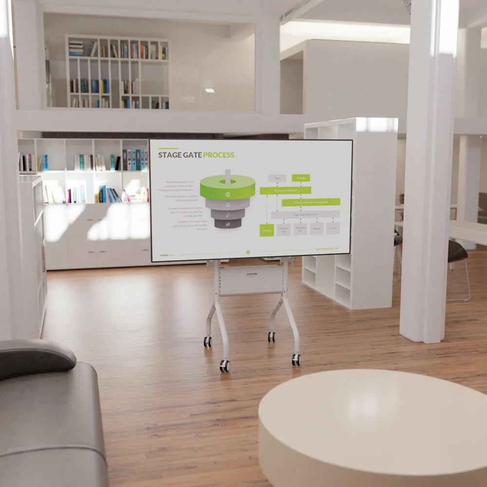 Chief LSCUW large universal modal cart in white for mobile AV display deployments — view 8