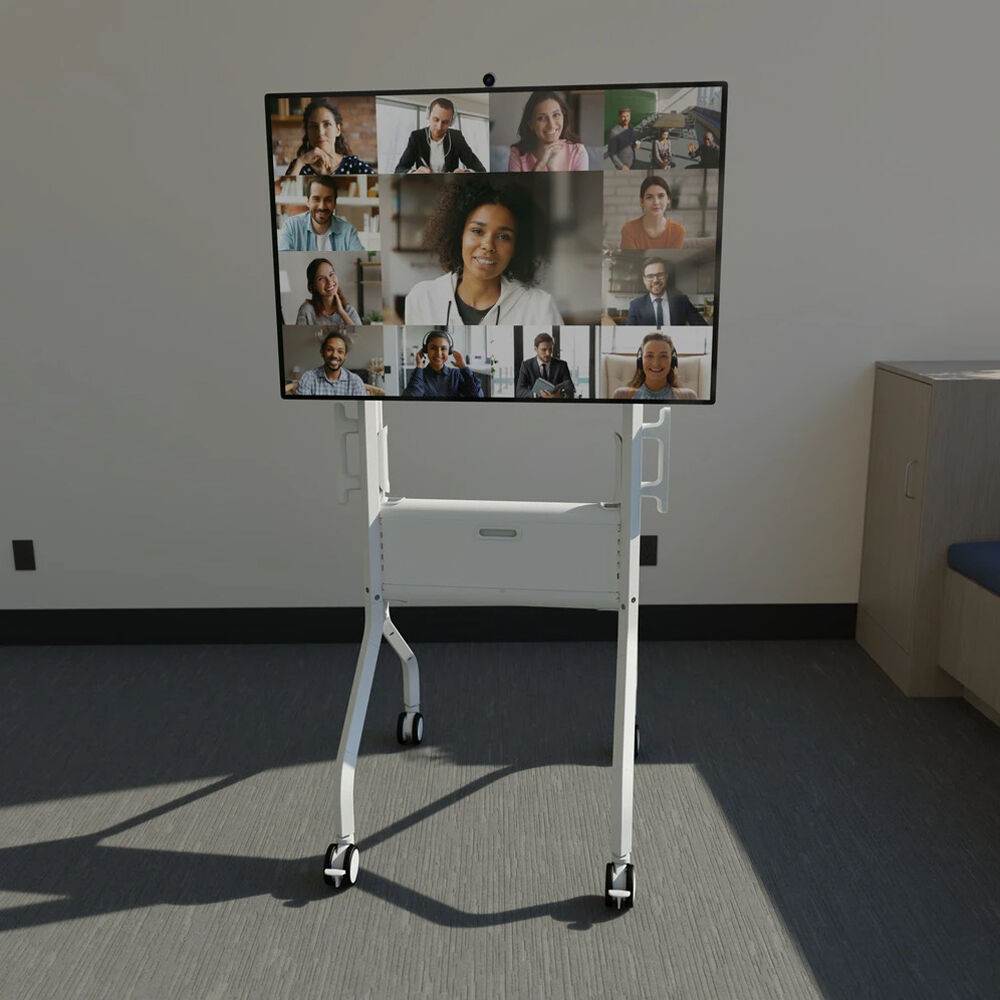 Chief LSCUW large universal modal cart in white for mobile AV display deployments — view 9