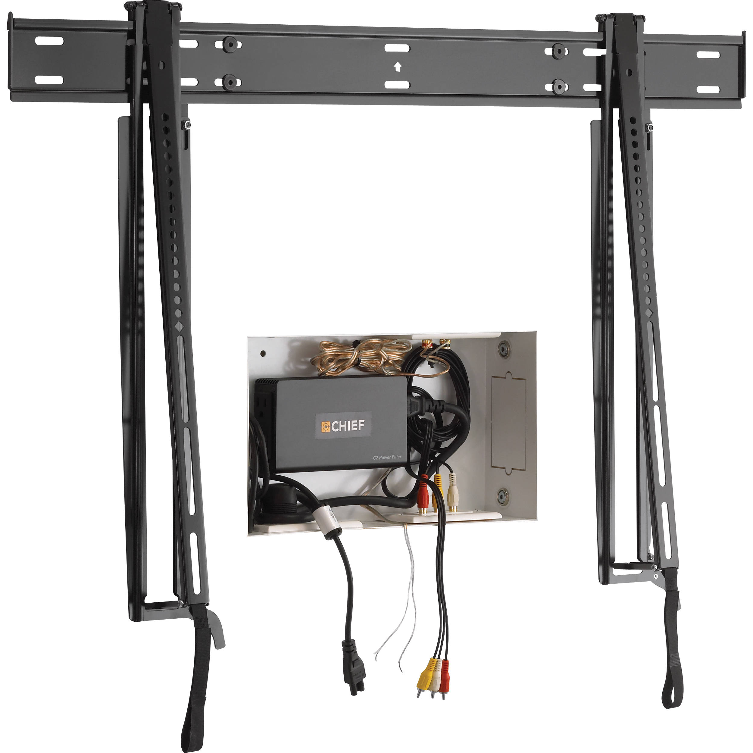 Chief LSTU Thinstall ultra-thin flat panel wall mount in black for commercial displays — view 6