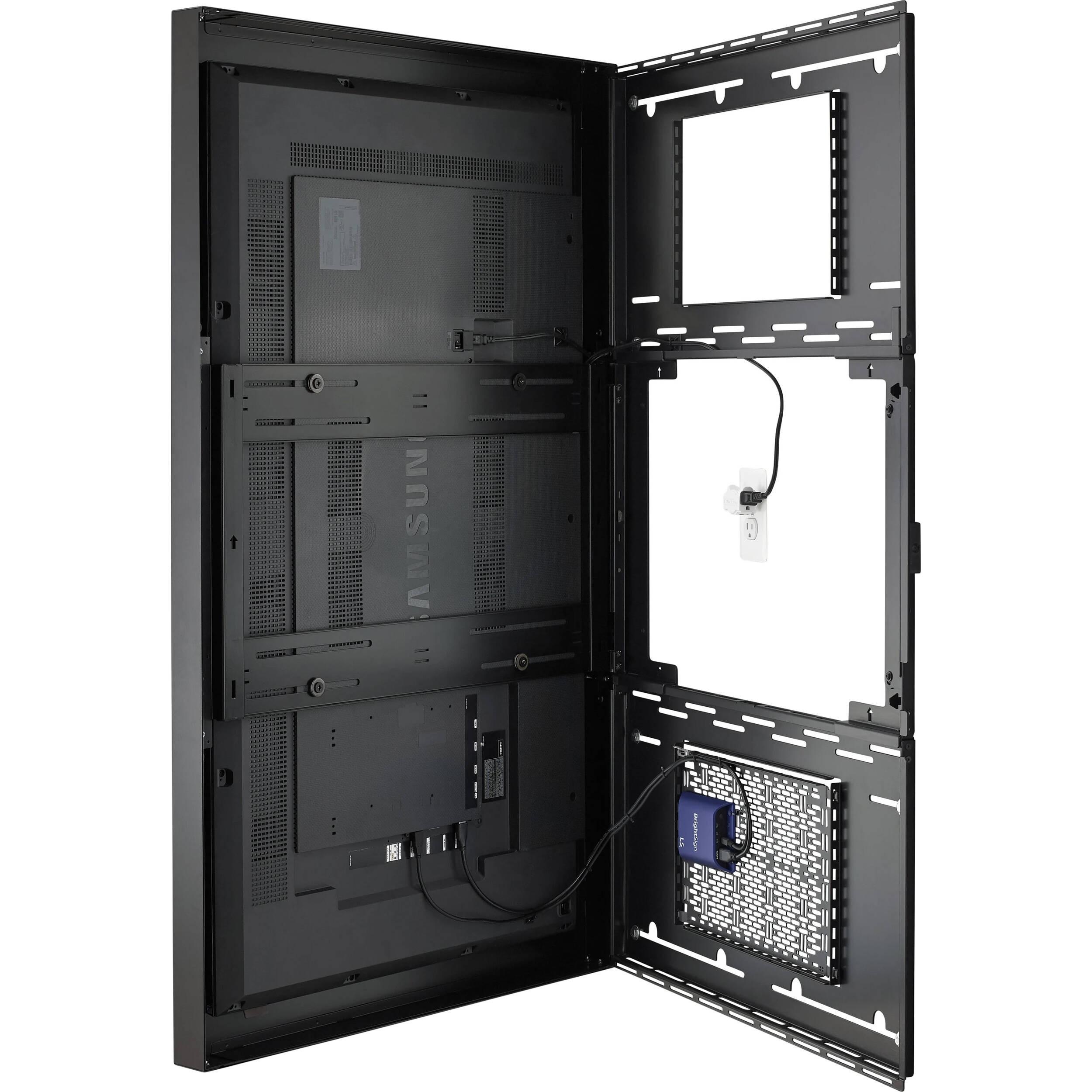 Chief LW55UBP wall display enclosure for 55-inch portrait display installation — view 2
