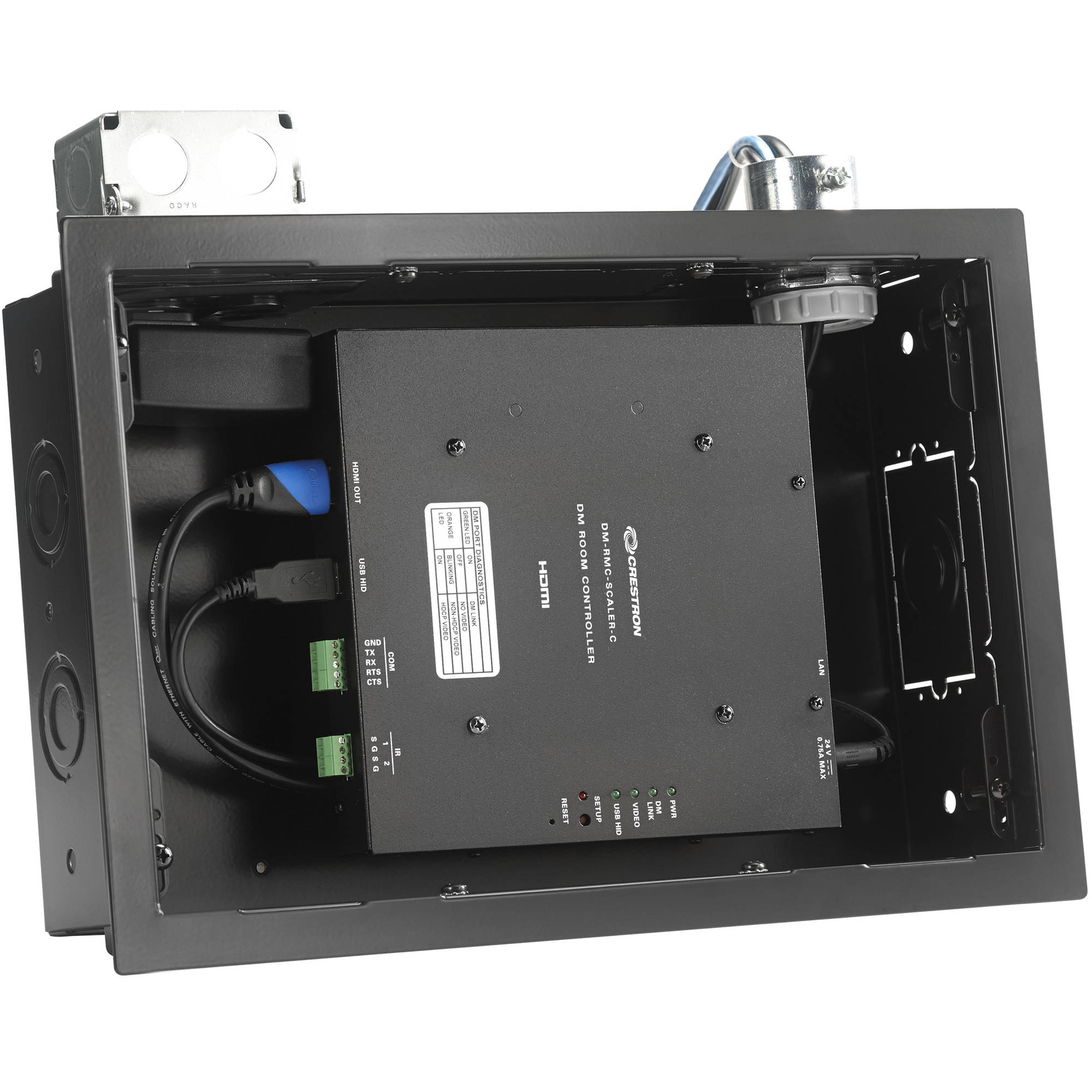 Chief PAC525F-KIT black flange kit for PAC525 in-wall box installations — view 3