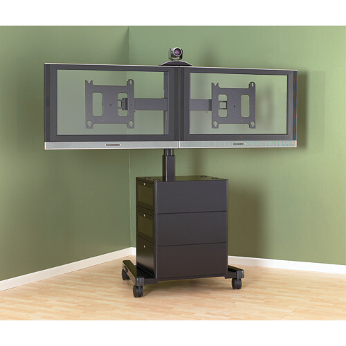 Chief PFCUB mobile flat panel cart for 4' to 6' displays with height adjustment — view 3