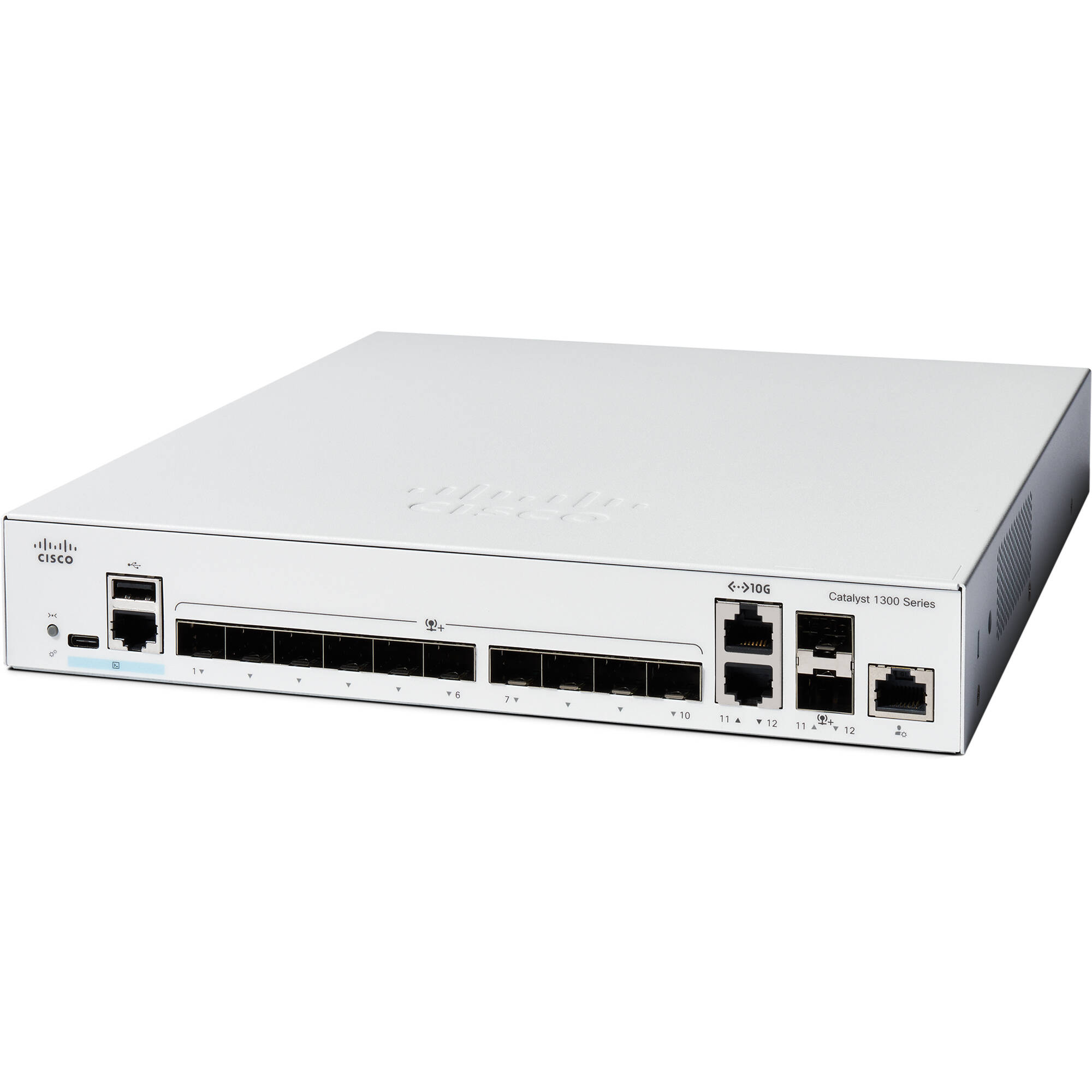 Cisco Catalyst 1300 12-Port SFP+ Switch, 2x10GE Shared | Managed