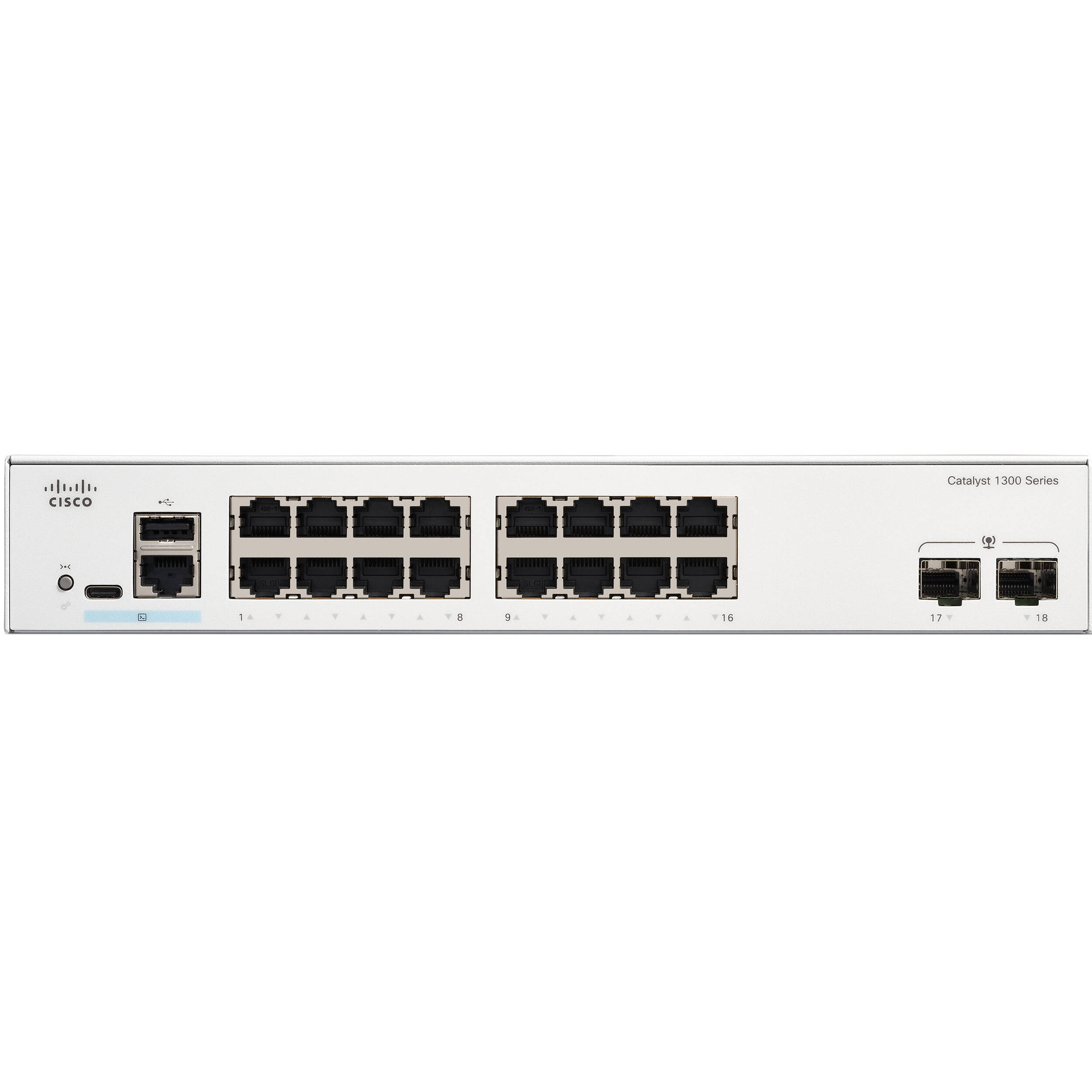Cisco Catalyst 1300 16-Port Gigabit Switch, 2x1G SFP | Managed 