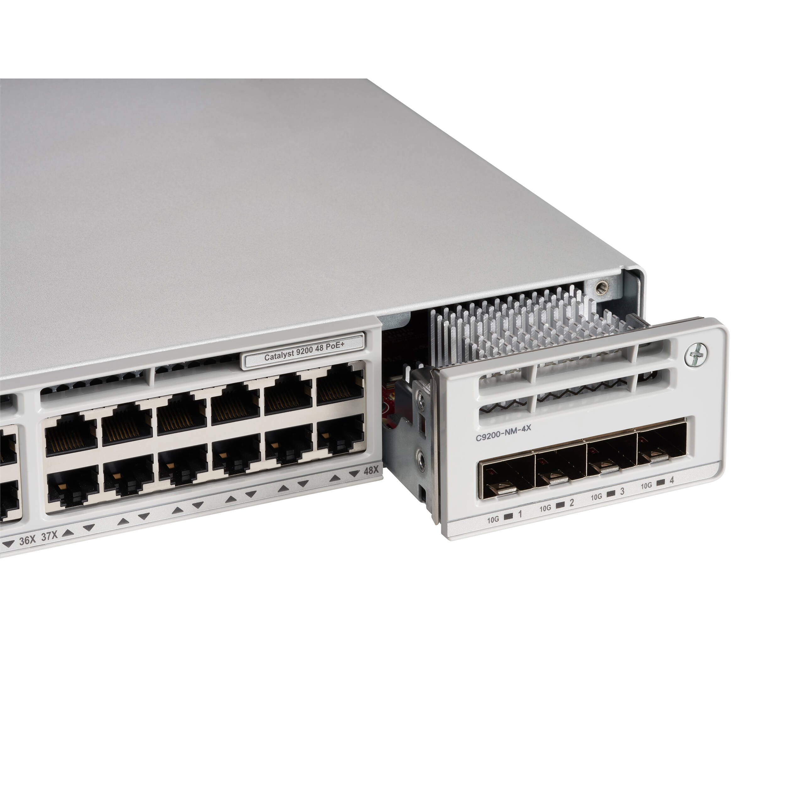 Cisco Catalyst 9200 48-port PoE+ managed switch with Network Advantage for enterprise access networking — view 3