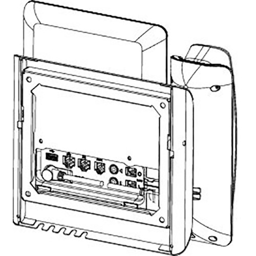Cisco wall mount kit for IP Phone 8800 Series installed on a wall — view 2