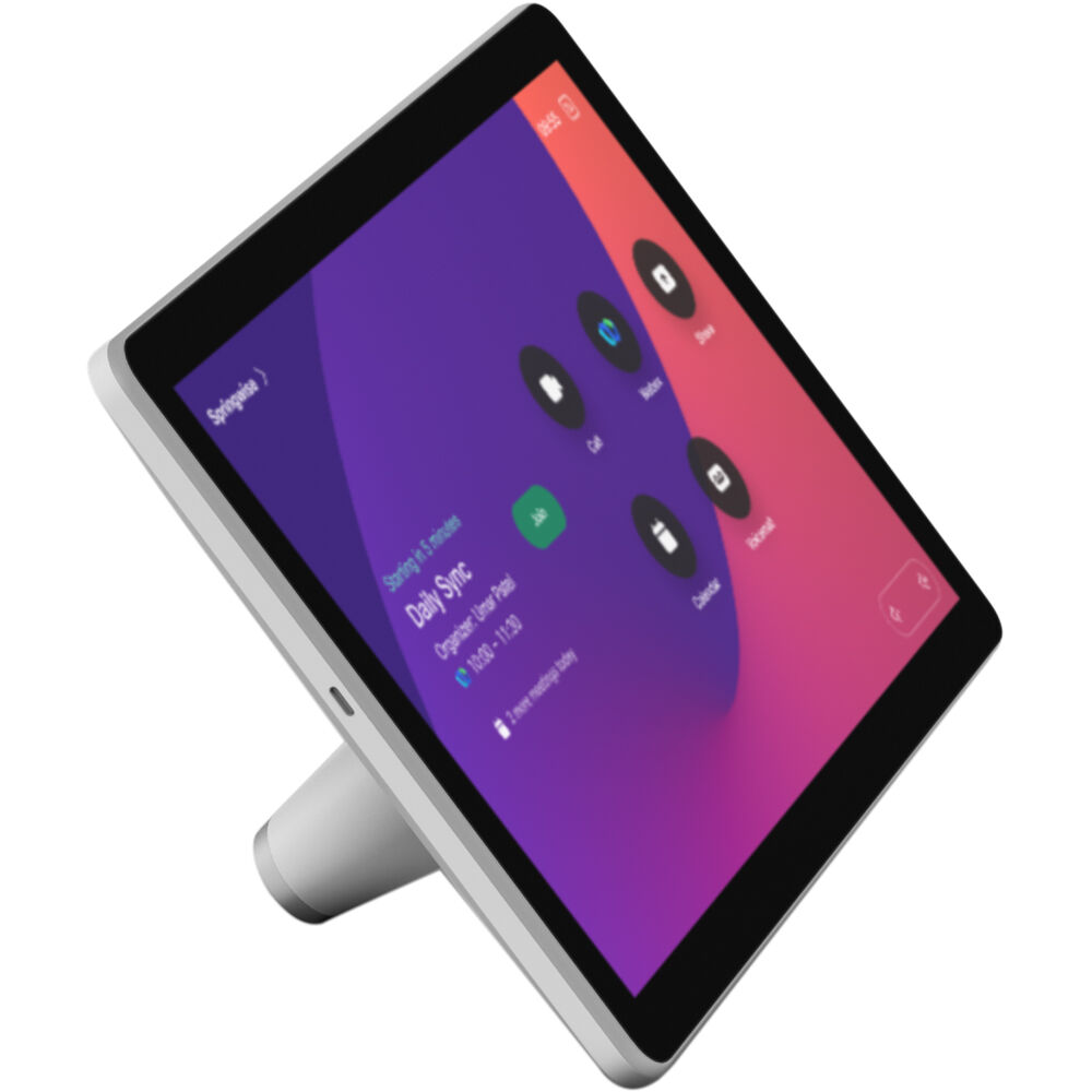 Cisco Room Navigator table stand in First Light white for conference rooms — view 3