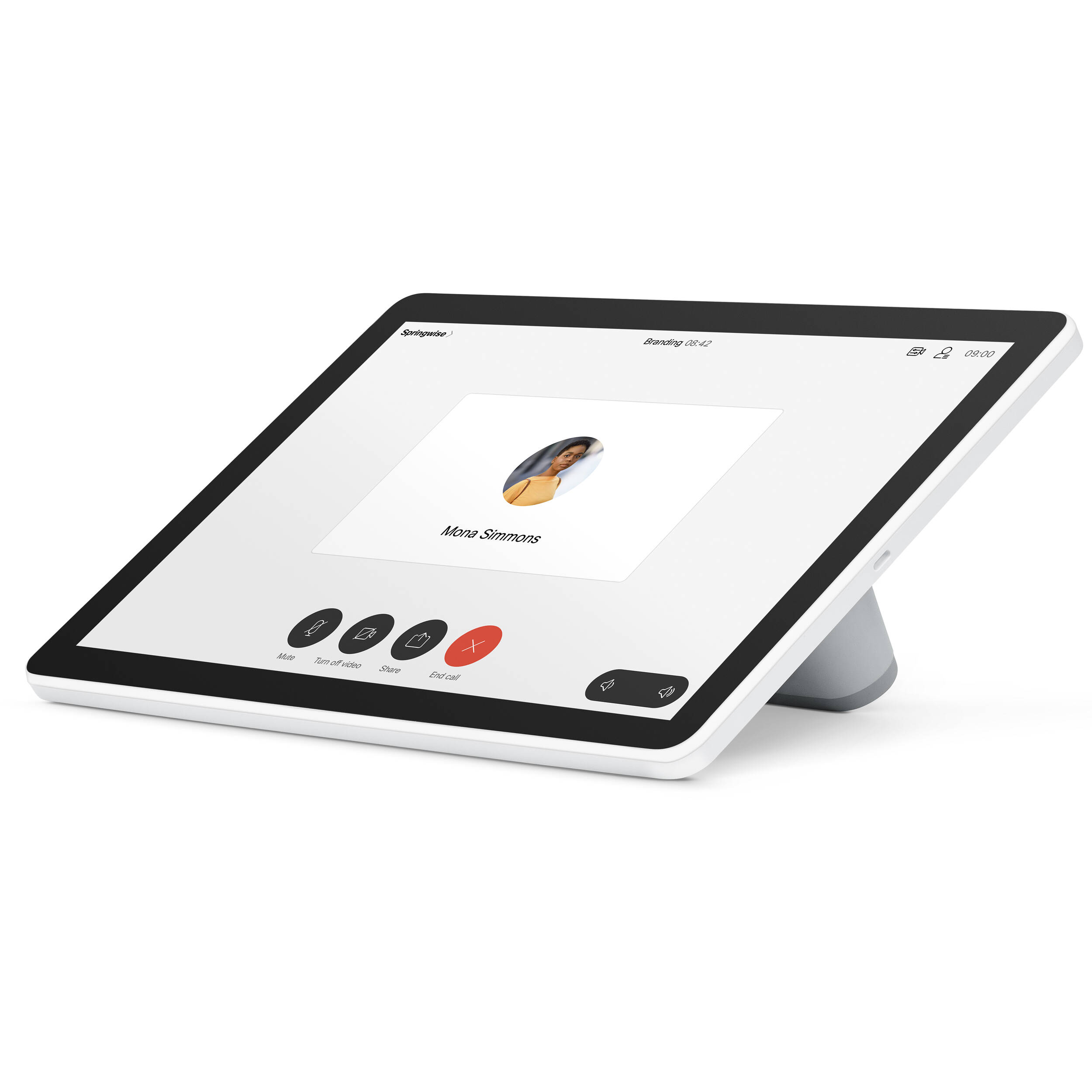 Cisco Room Navigator table stand in First Light white for conference rooms — view 6