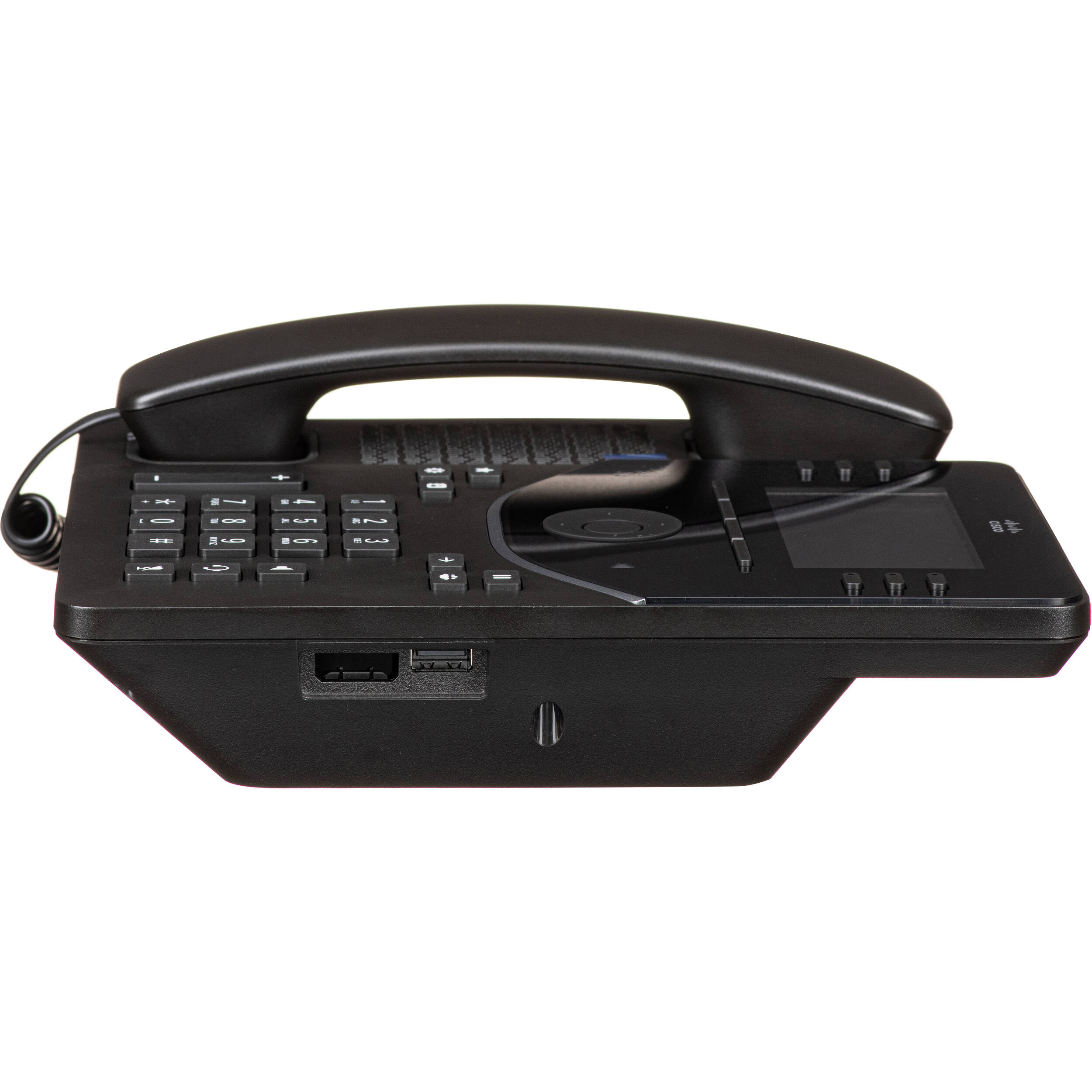 Cisco Desk Phone 9851 Carbon Black VoIP desk phone with color display — view 5