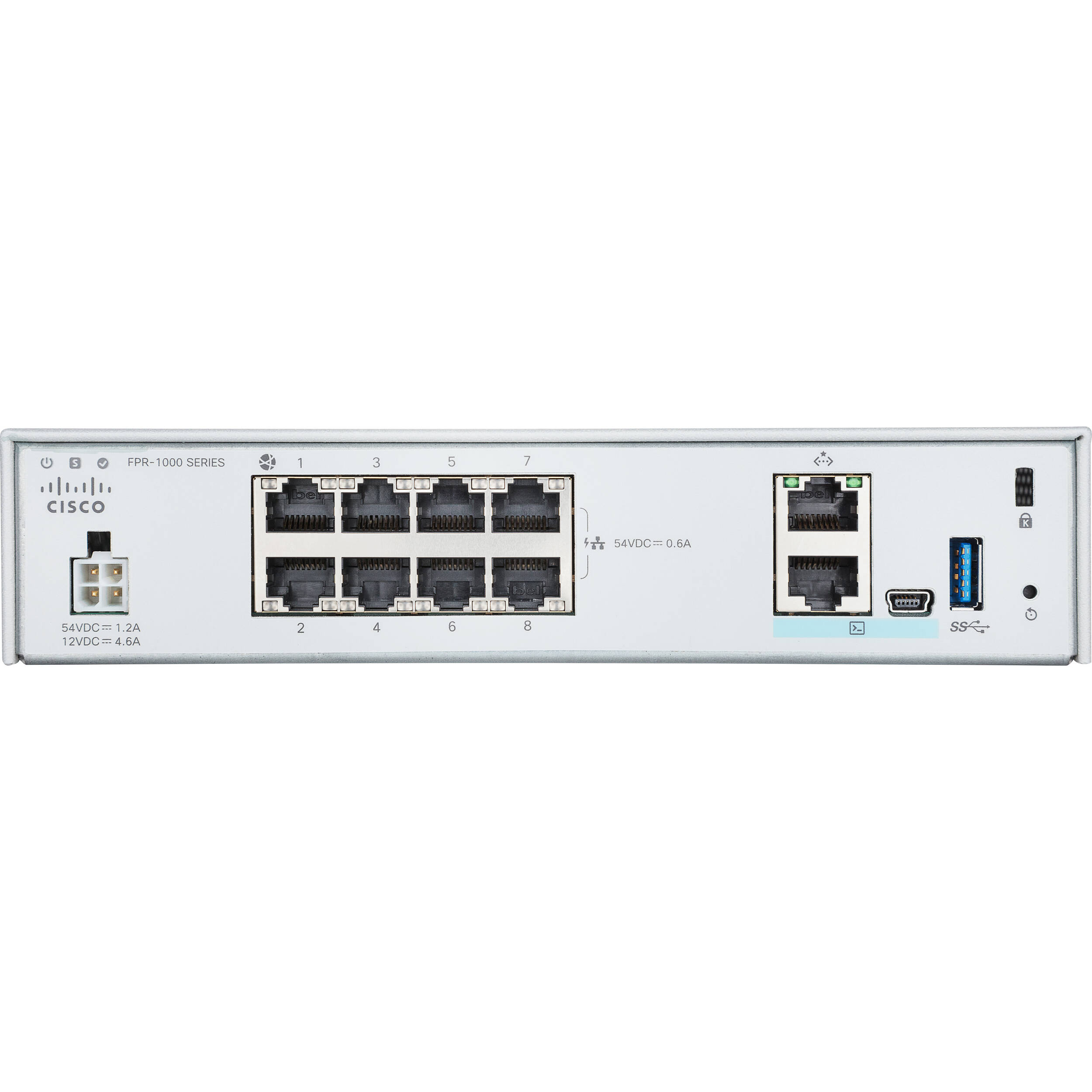 Cisco Firepower 1010 ASA Appliance compact firewall with 8 Gigabit Ethernet ports — view 4