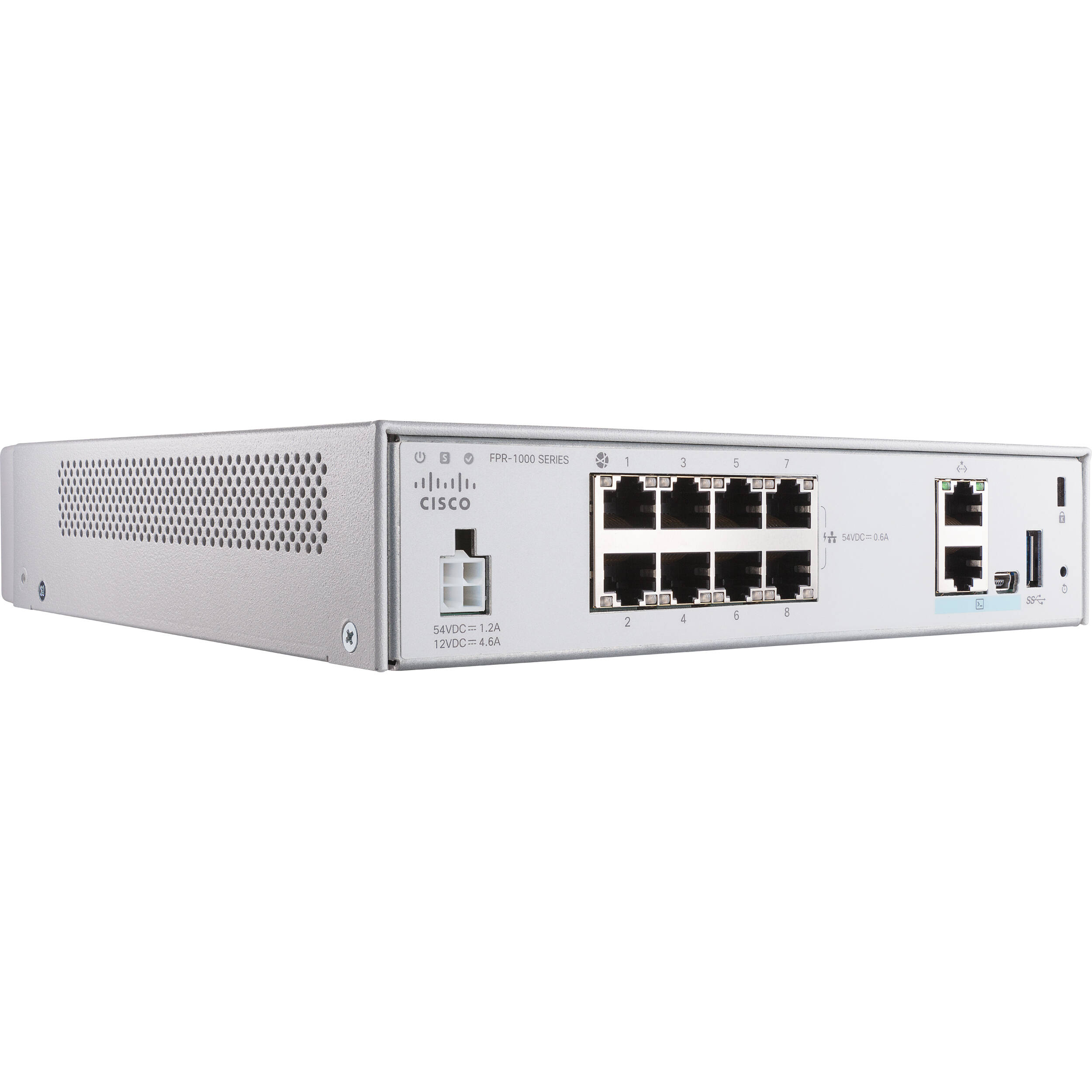 Cisco Firepower 1010 ASA Appliance compact firewall with 8 Gigabit Ethernet ports — view 5