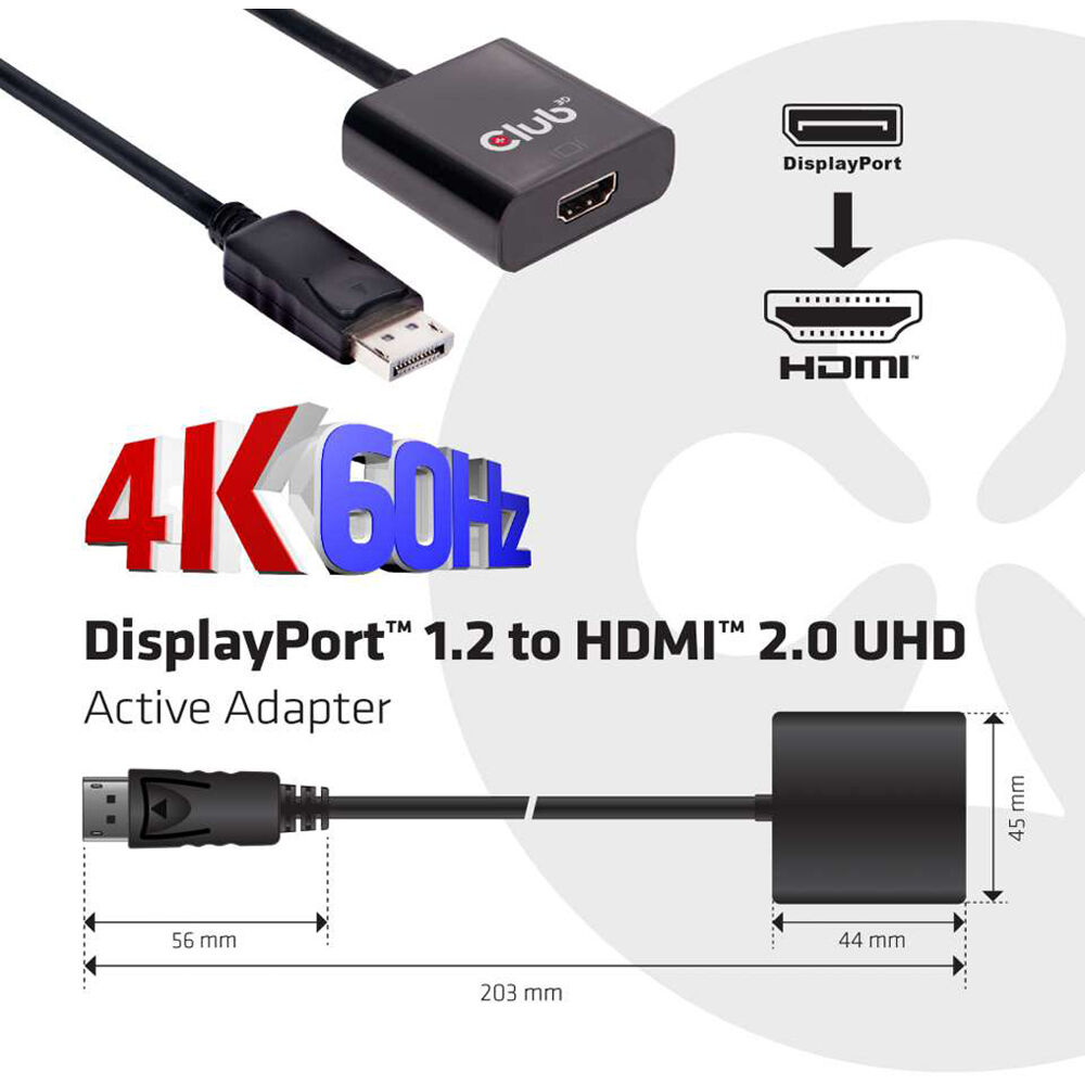 ACTIVE HDMI 2.0 SIGNAL CONVERTER. THE DP 1.2 TO HDMI2.0 4K 60HZ UHD ACTIVE ADAPT — view 3