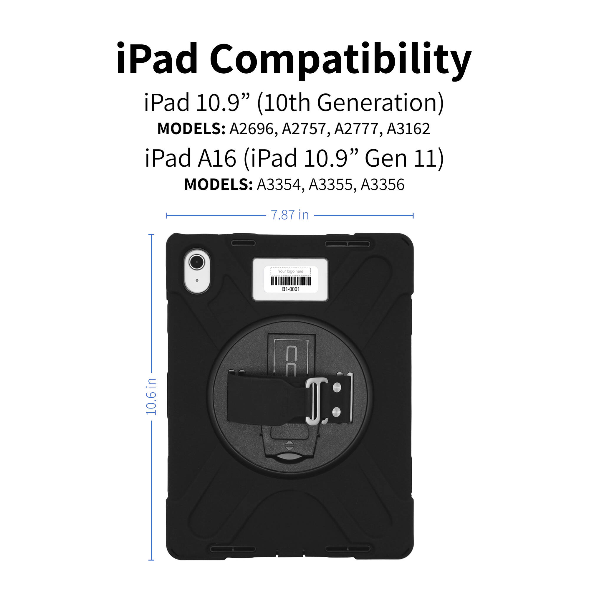 CODi rugged case for iPad 10.9 in Gen 10 and iPad A16 — view 3