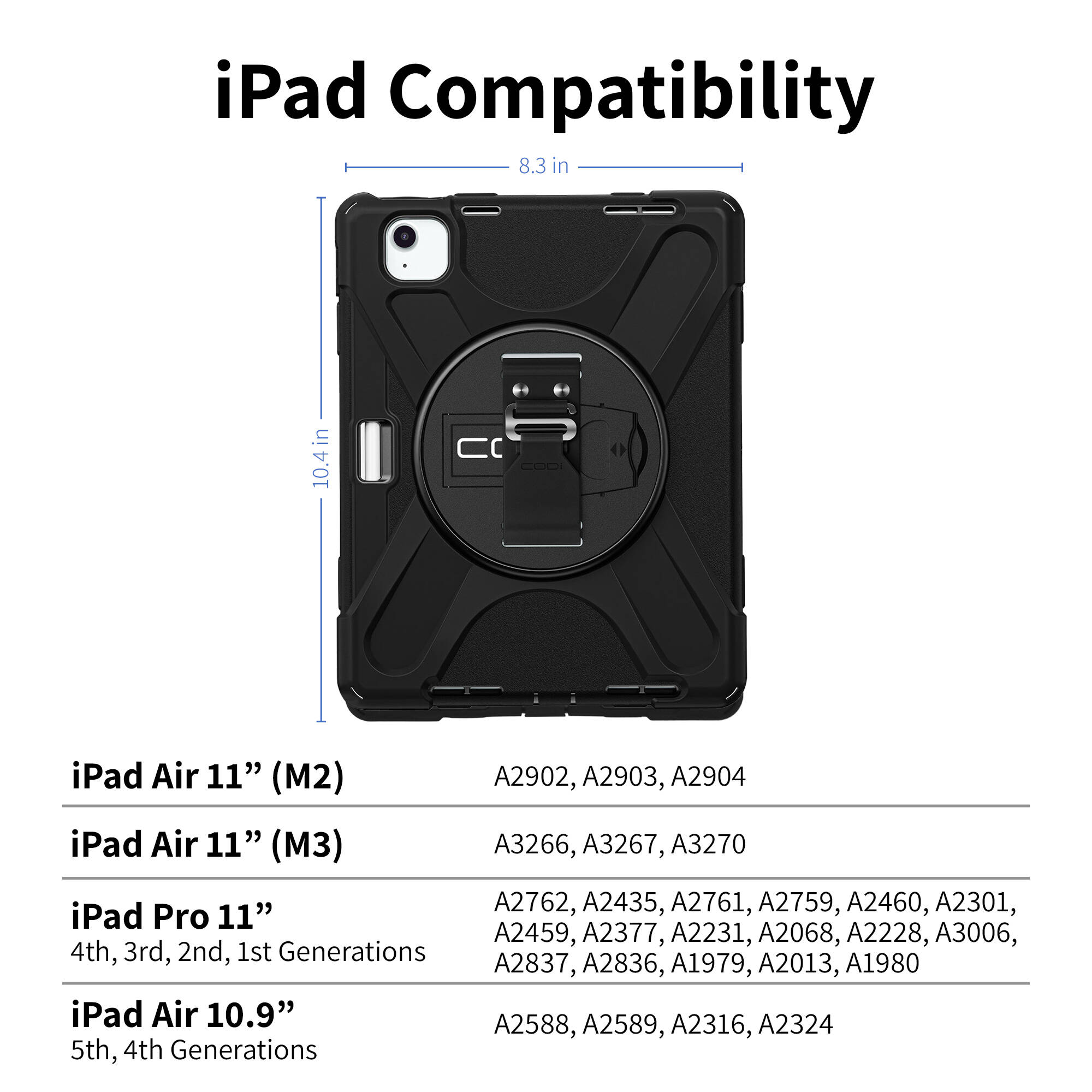 CODi rugged case for iPad Air 11-inch M2/M3 and iPad Pro 11-inch tablets — view 5