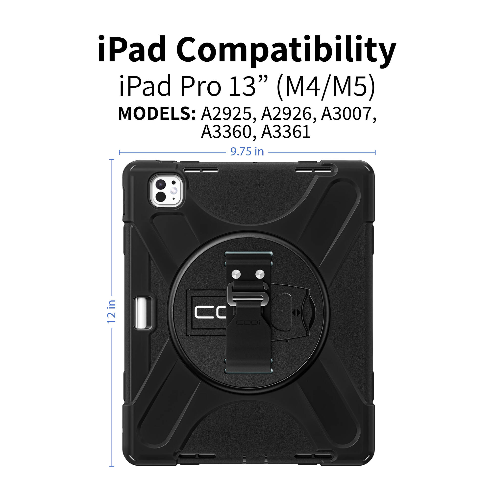 CODi rugged case for iPad Pro 13-inch M4 2024 tablet protection — view 5