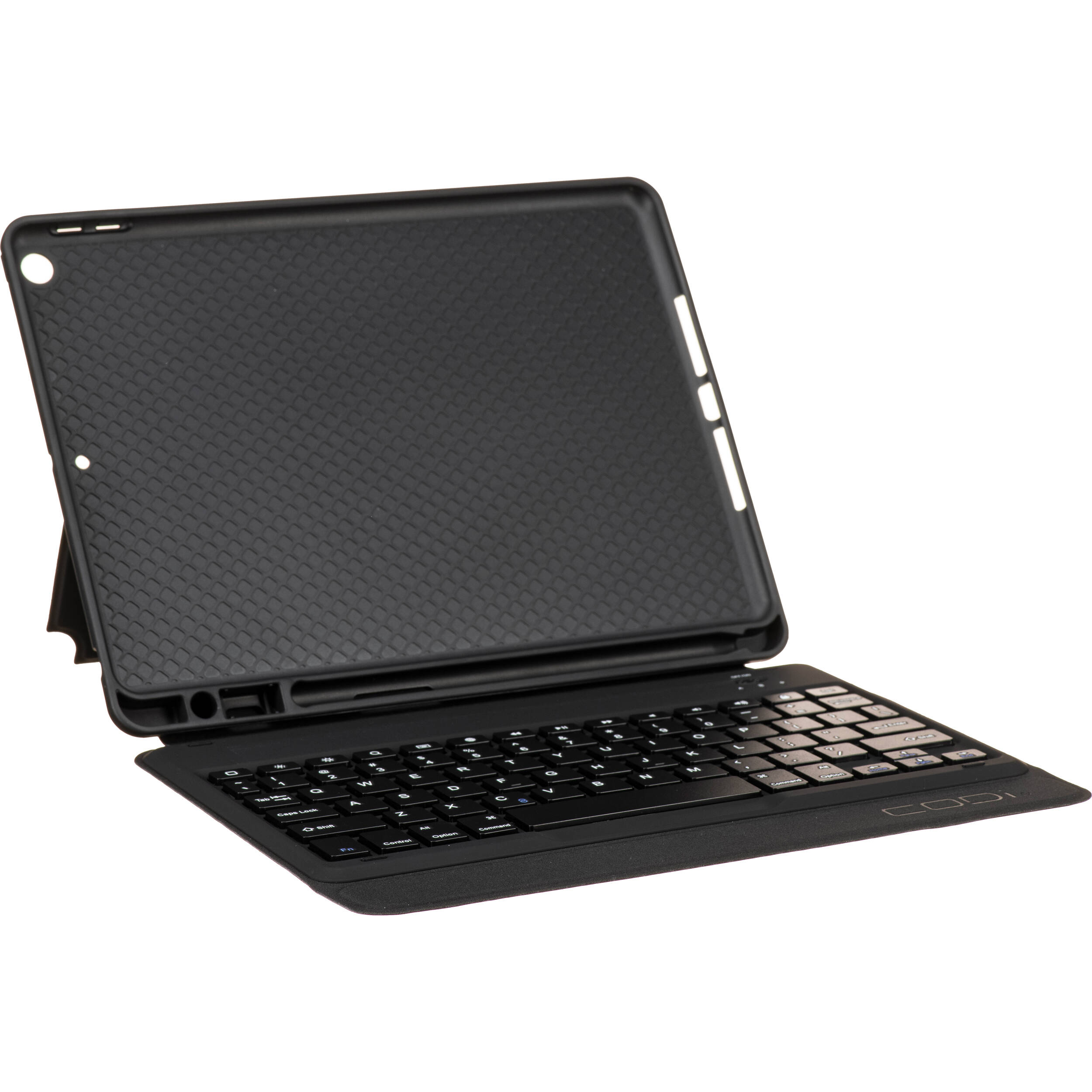 Black CODi BT folio keyboard case for iPad 10.2 in, compatible with iPad 7th and 8th generation — view 4