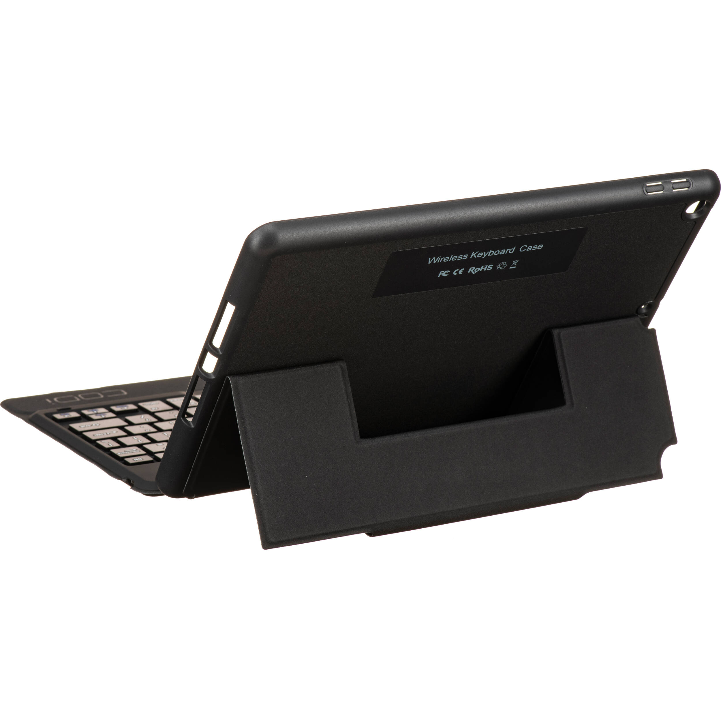 Black CODi BT folio keyboard case for iPad 10.2 in, compatible with iPad 7th and 8th generation — view 5