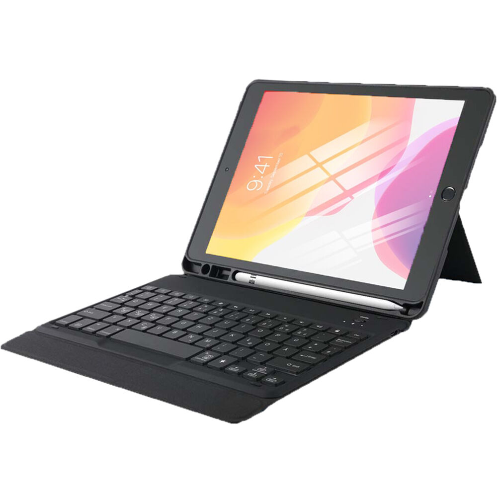 Black CODi BT folio keyboard case for iPad 10.2 in, compatible with iPad 7th and 8th generation — view 7