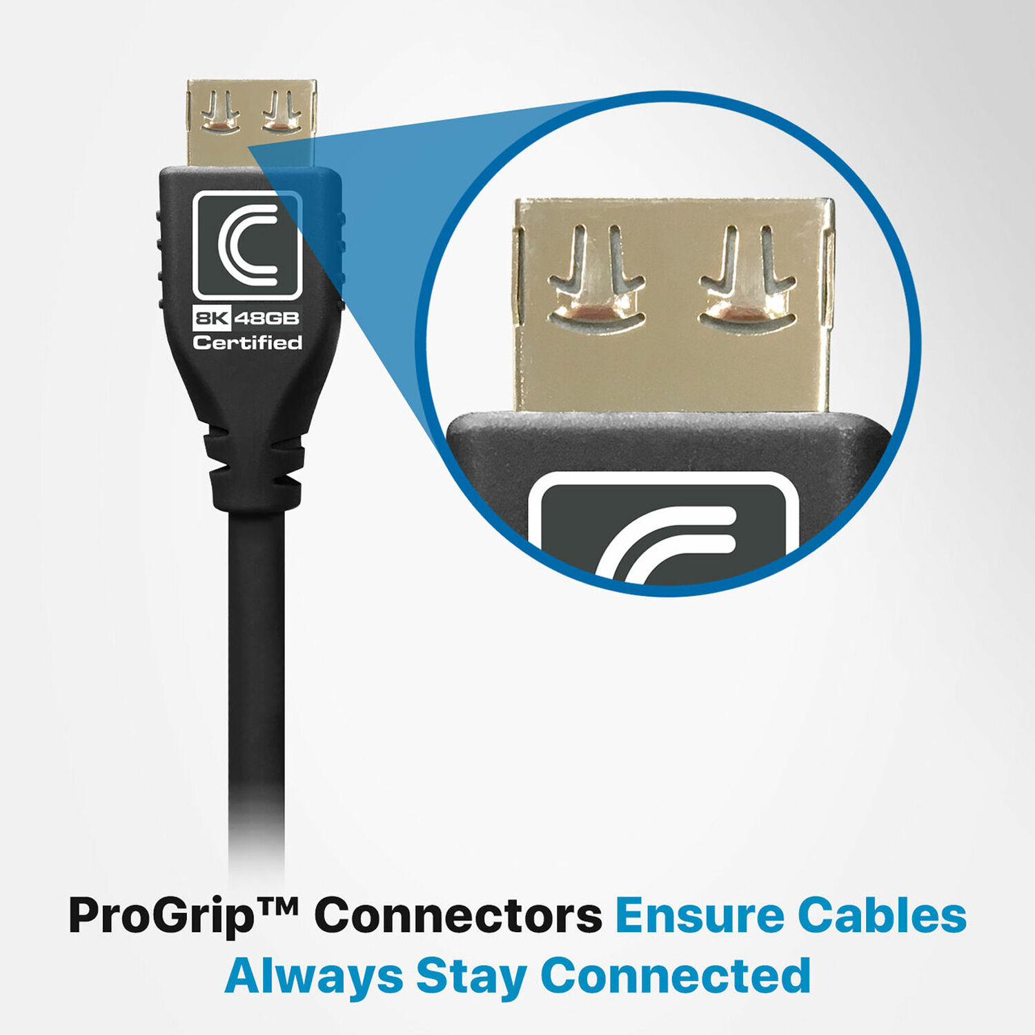 COMPREHENSIVE CONNECTIVITY COMPANY 3FT MICROFLEX 48G 8K HDMI CABLE JET BLACK PROGRIP HDMI — view 4