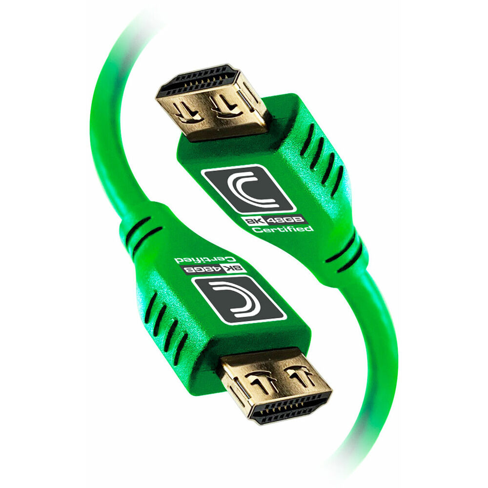 Comprehensive Connectivity Company 9 ft green MicroFlex 48G 8K HDMI cable with ProGrip connectors — view 2