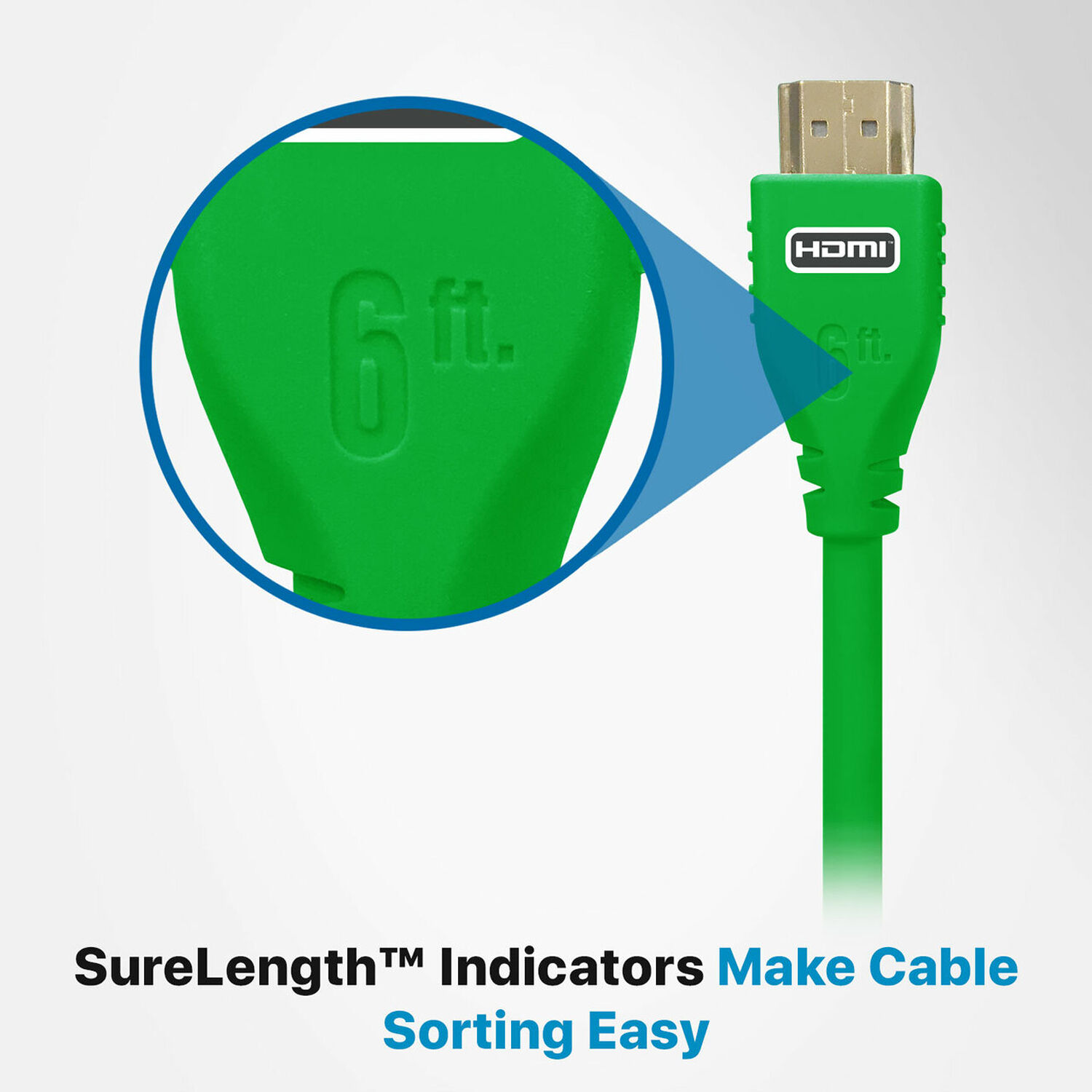 Comprehensive Connectivity Company 9 ft green MicroFlex 48G 8K HDMI cable with ProGrip connectors — view 4