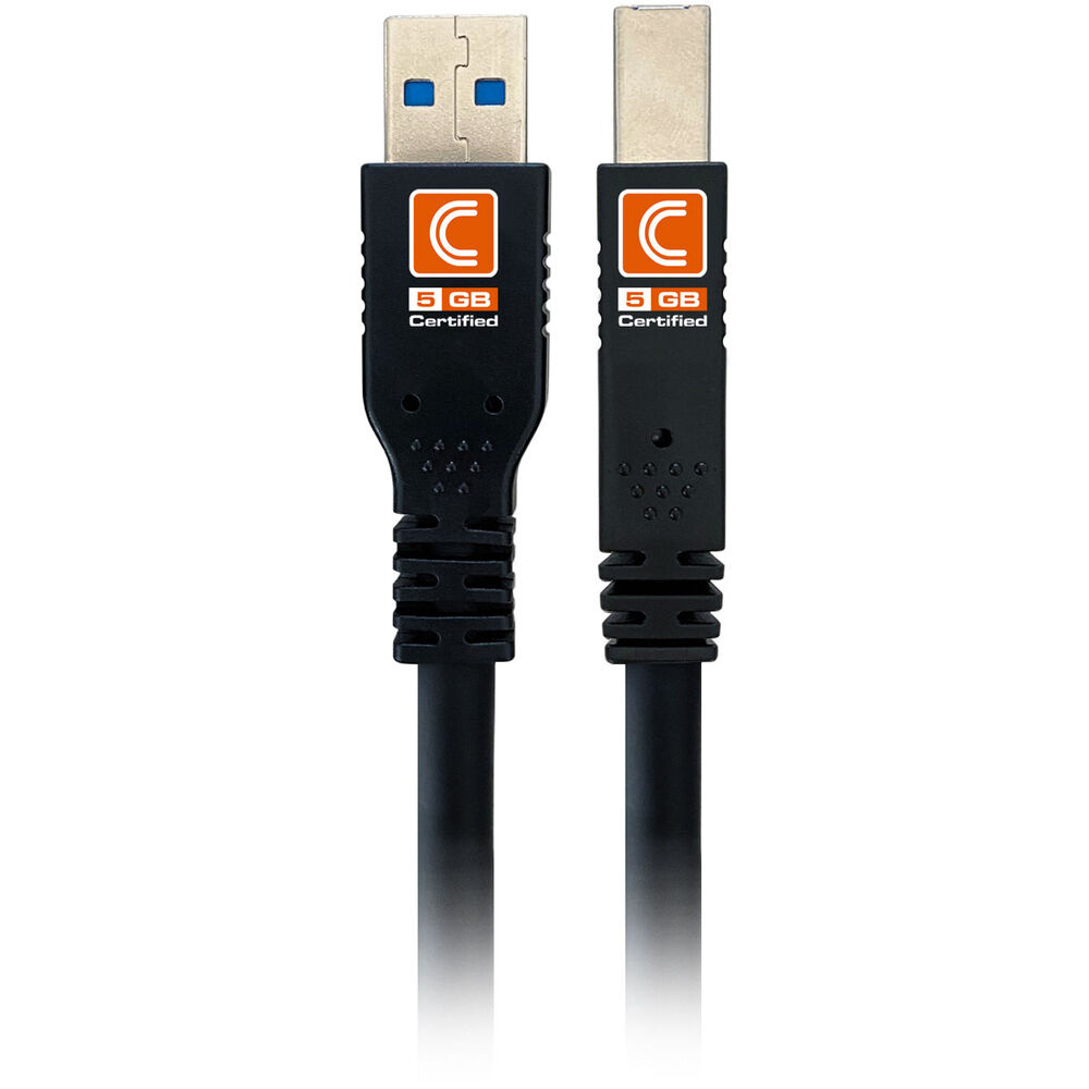 6 ft black USB 3.0 Gen 1 A-to-B cable for Pro AV and IT integration — view 2